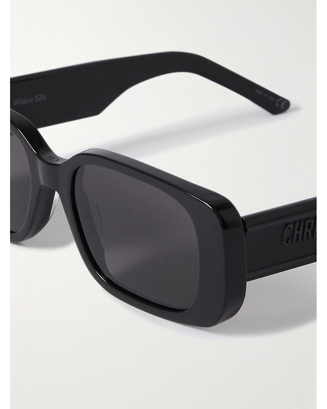 Dior Black Wildior S2U Rectangular-Frame Acetate Sunglasses