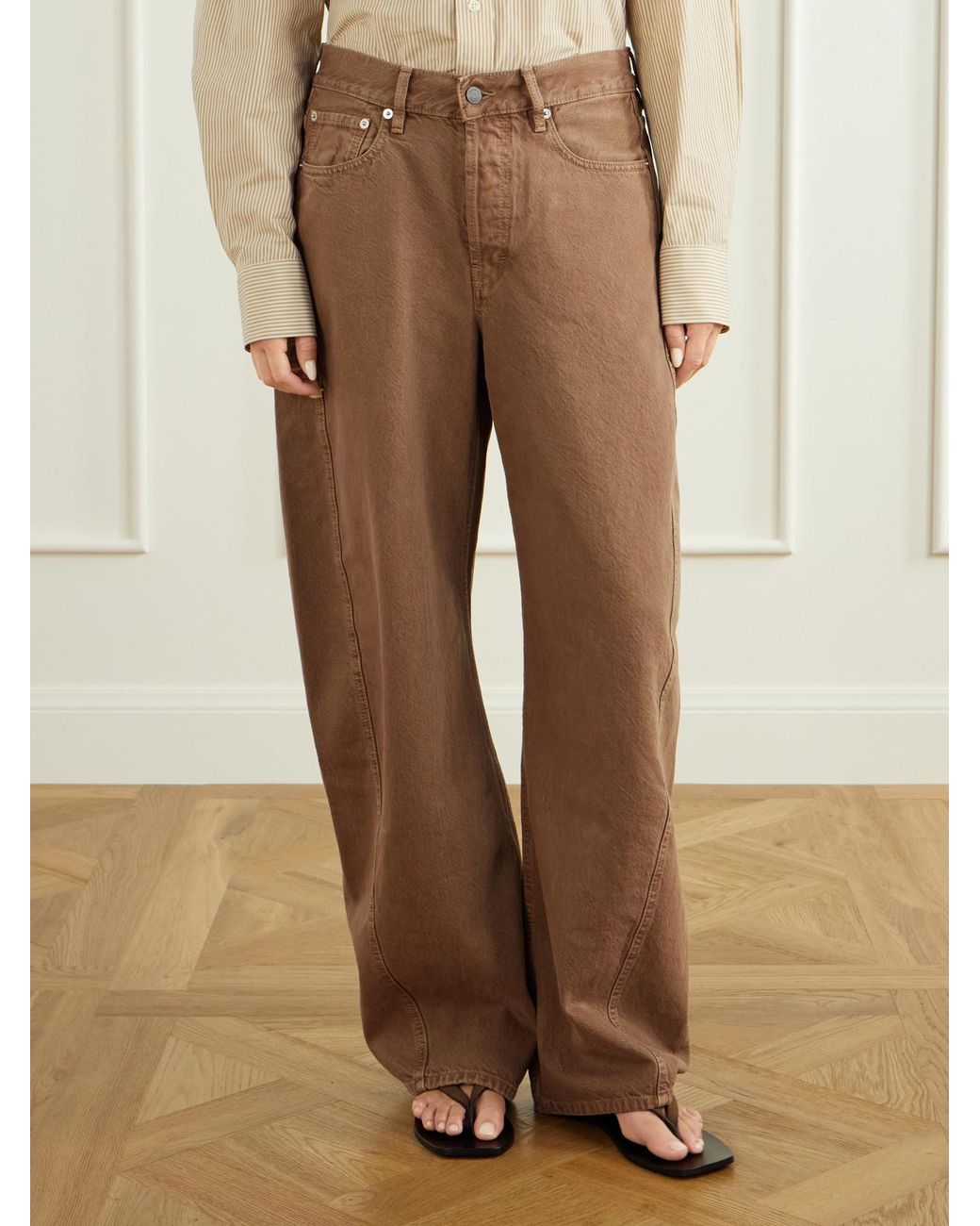 Kallmeyer Brown Callum High-Rise Wide-Leg Jeans