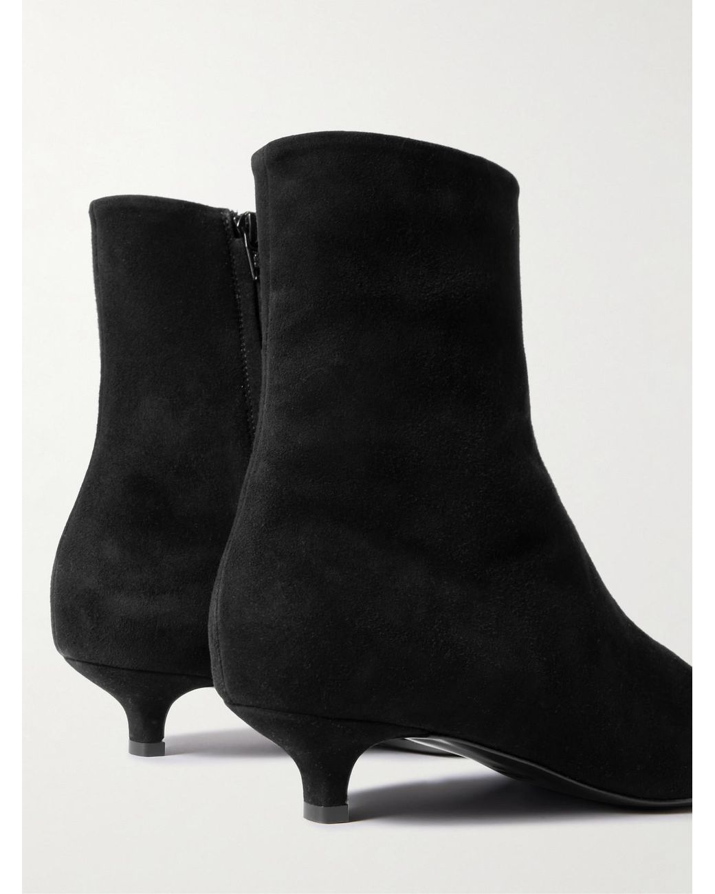 Totême  Black Suede Ankle Boots
