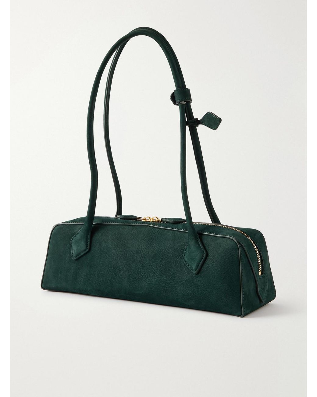 Alaïa Green Le Teckel Medium Nubuck Shoulder Bag