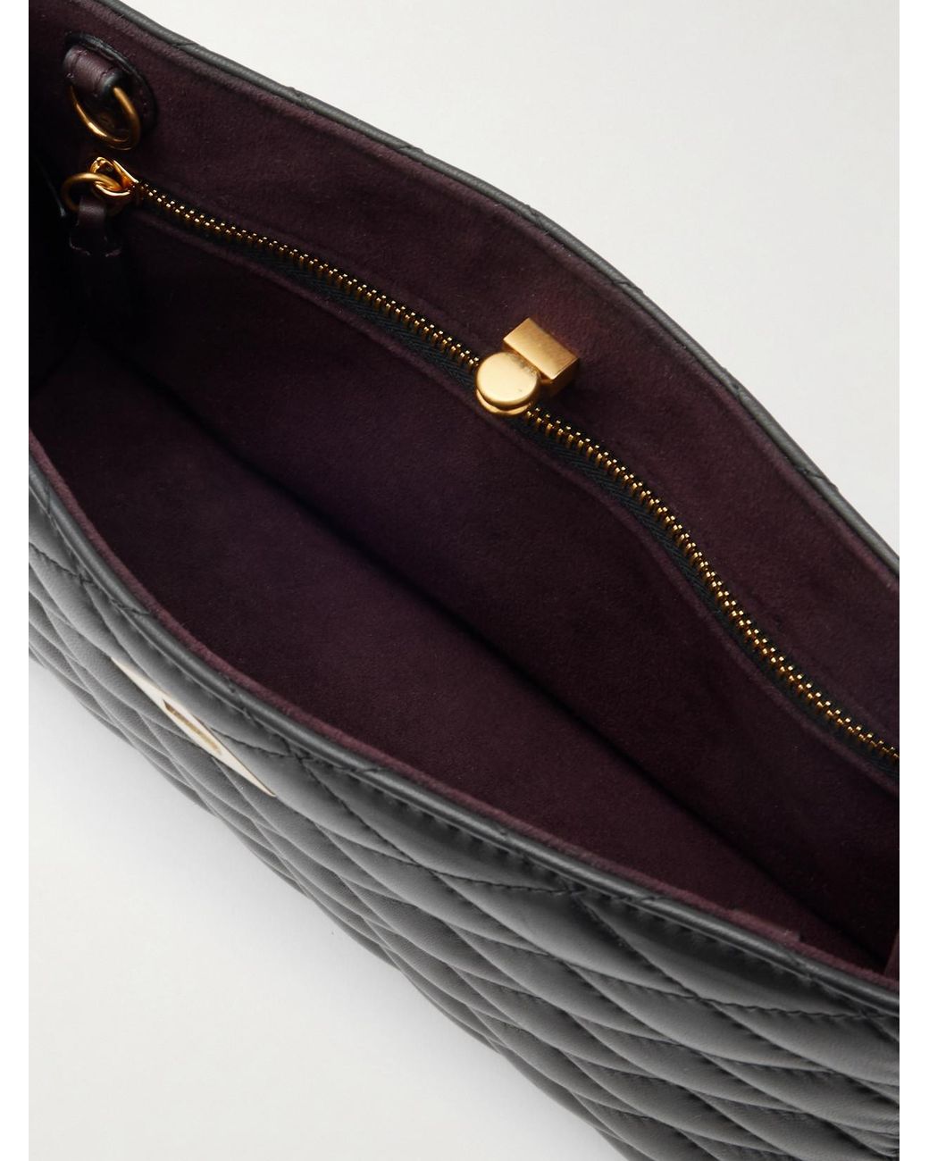 Metier Black Ease Quilted Leather Clutch