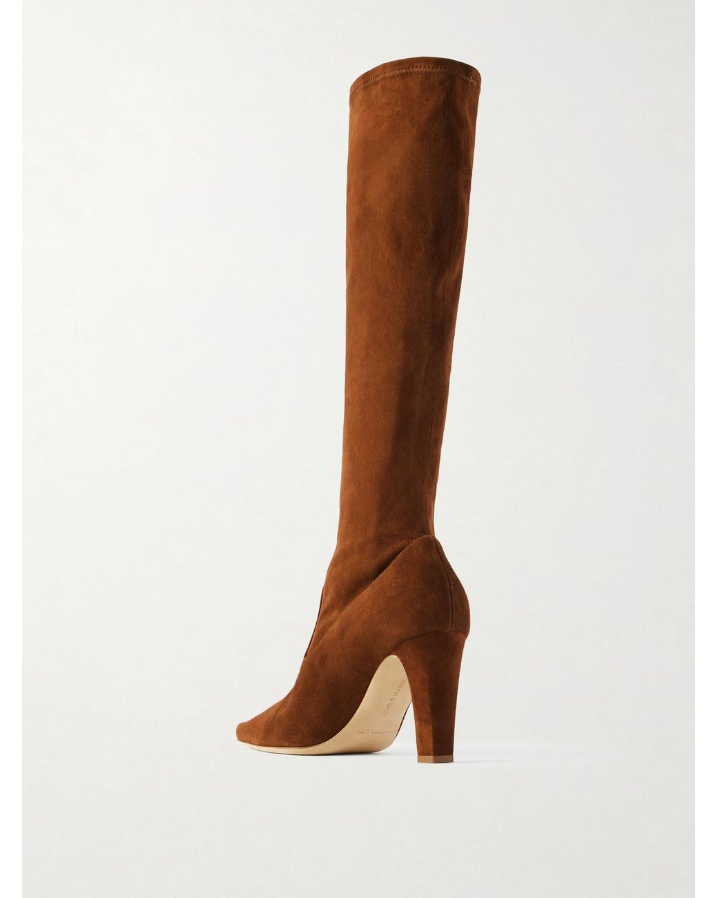 Manolo Blahnik Brown Pavisco 90 Suede Boots