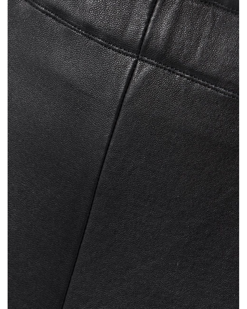 Stouls Black Jp Twenty Cropped Leather Flared Leggings