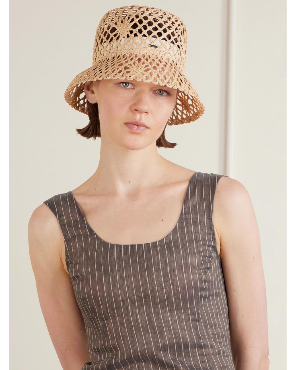Eugenia Kim Natural Jonah Raffia Bucket Hat