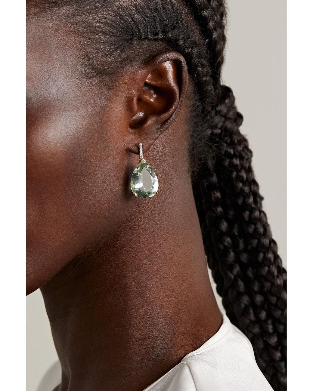 Mateo Blue 14-Karat, Amethyst And Diamond Earrings