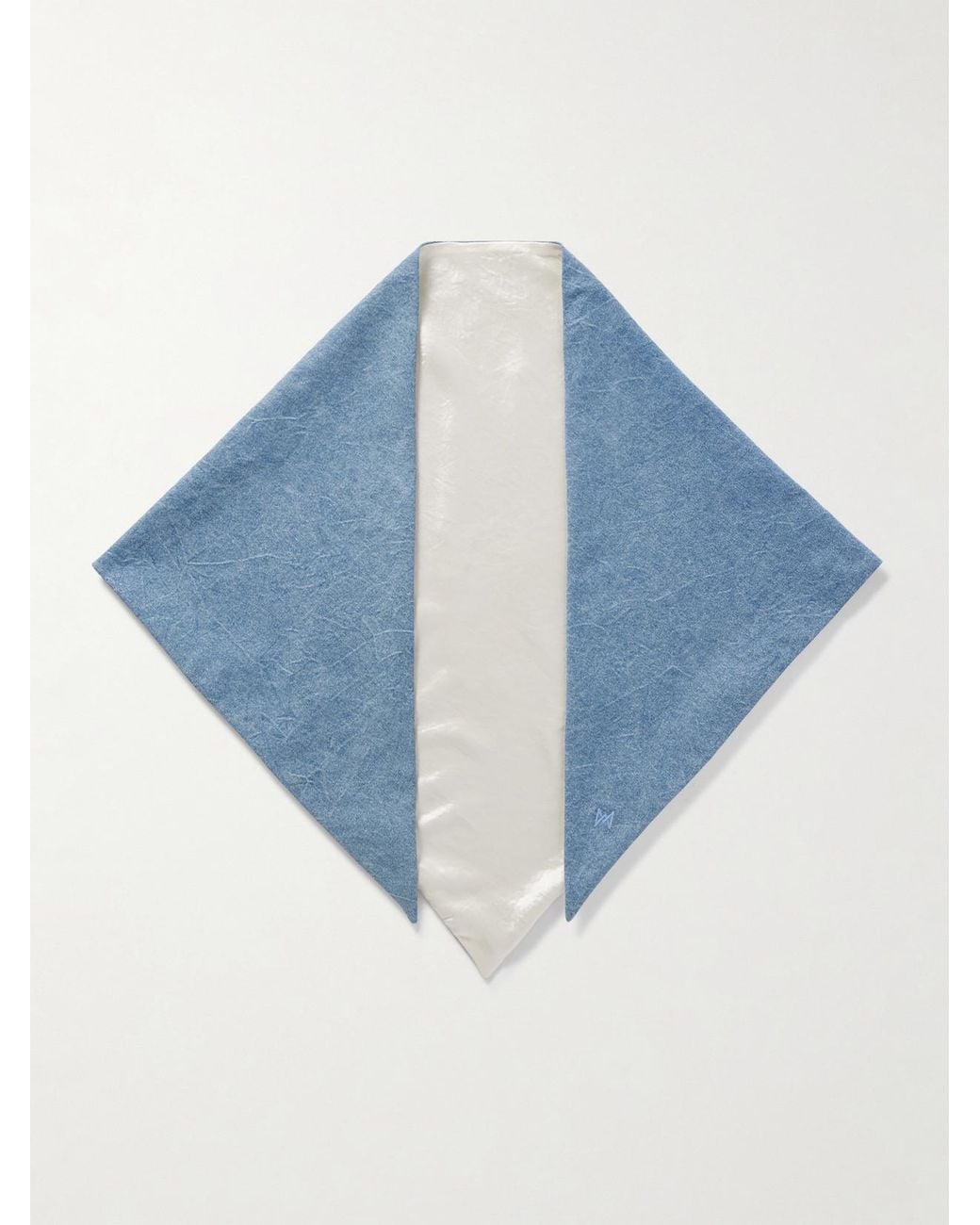 Agolde Blue Maria Mcmanus Organic And Recycled Denim Scarf