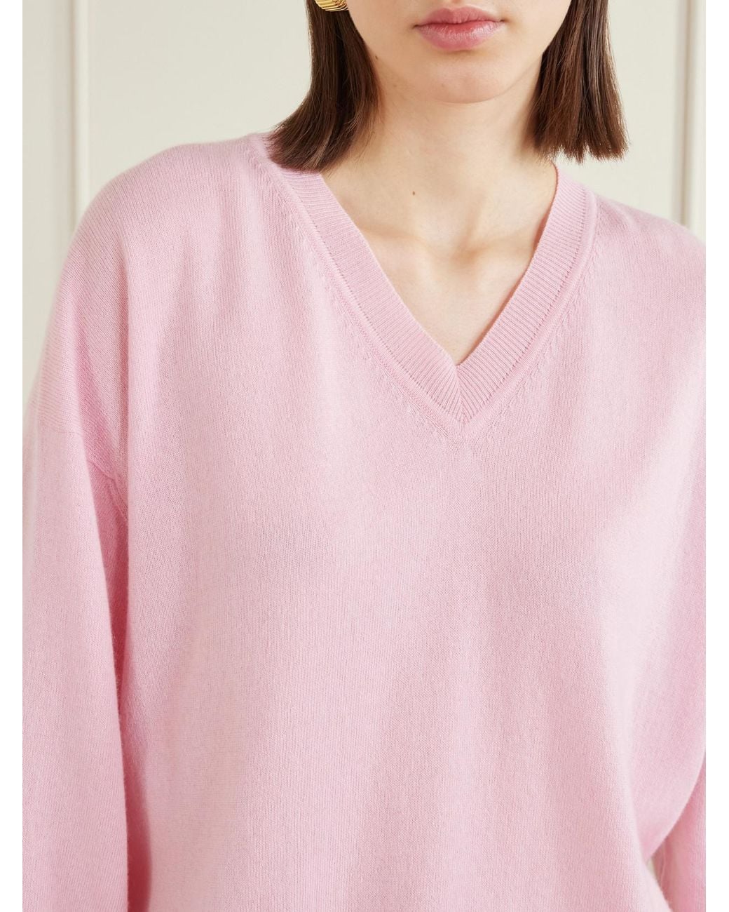 &Daughter Pink Tahra Cashmere And Cotton-Blend Sweater