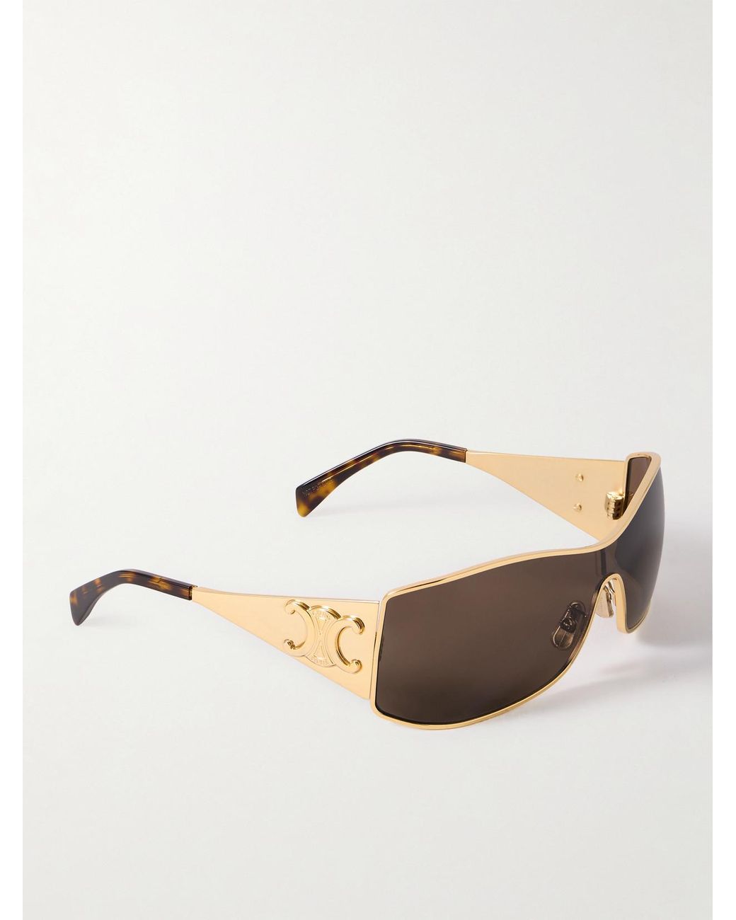 Céline Metallic Rectangular-Frame-Tone Sunglasses