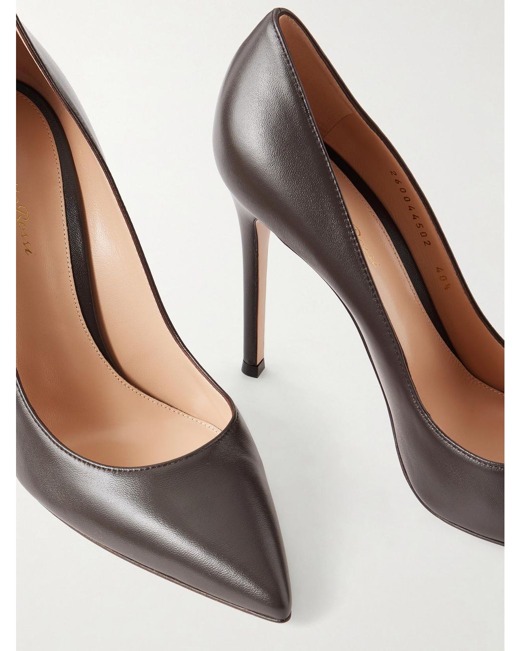 Gianvito Rossi Brown Gianvito 105 Leather Pumps