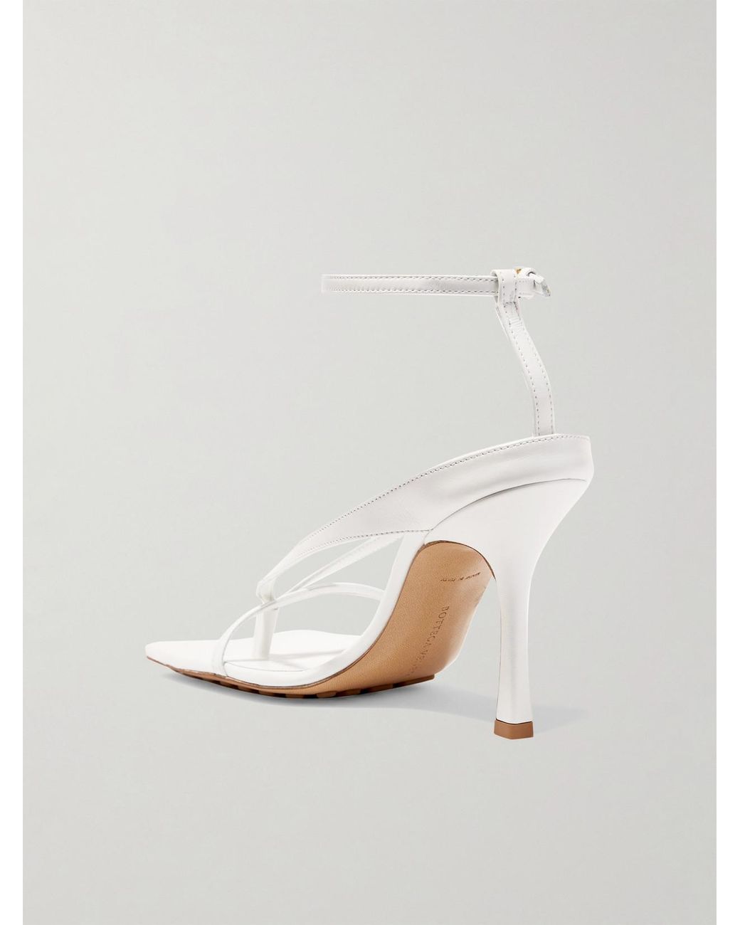 Bottega Veneta White Leather Sandals