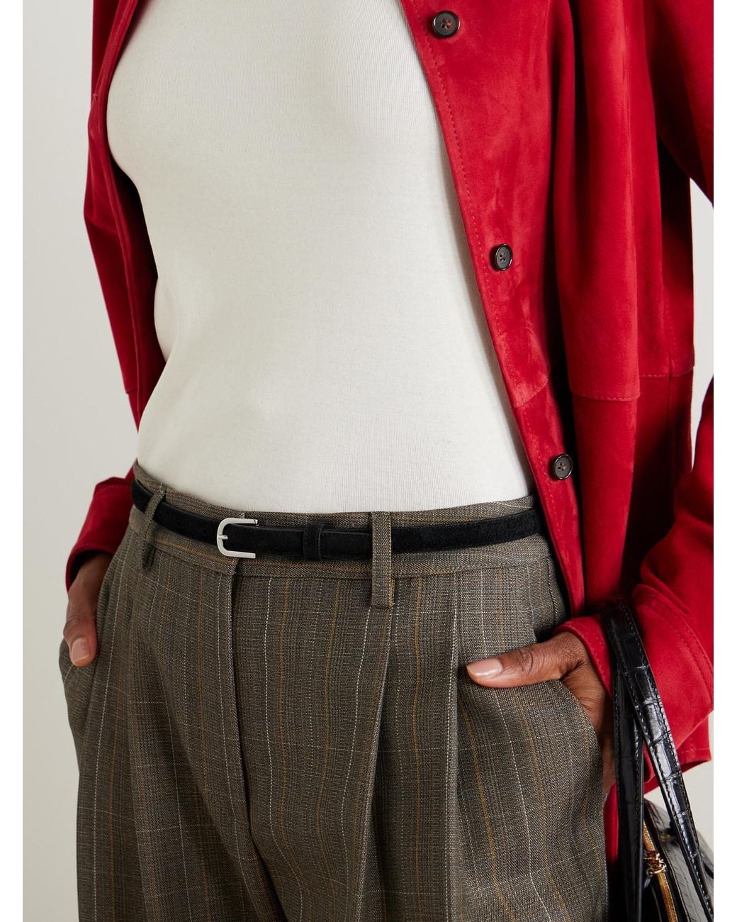 Totême  Black Suede Belt