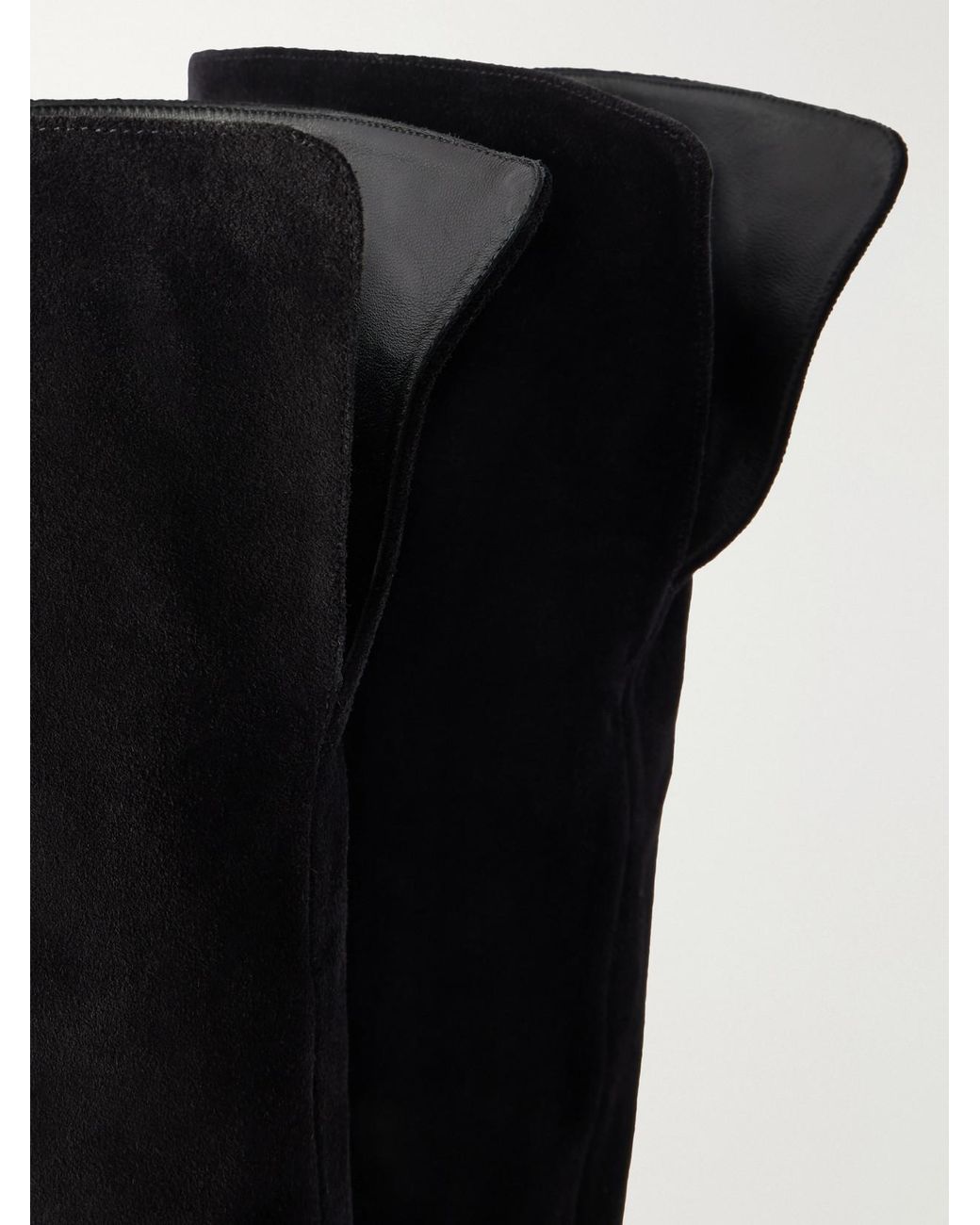 Paris Texas Black Rose 60 Suede Over-The-Knee Boots