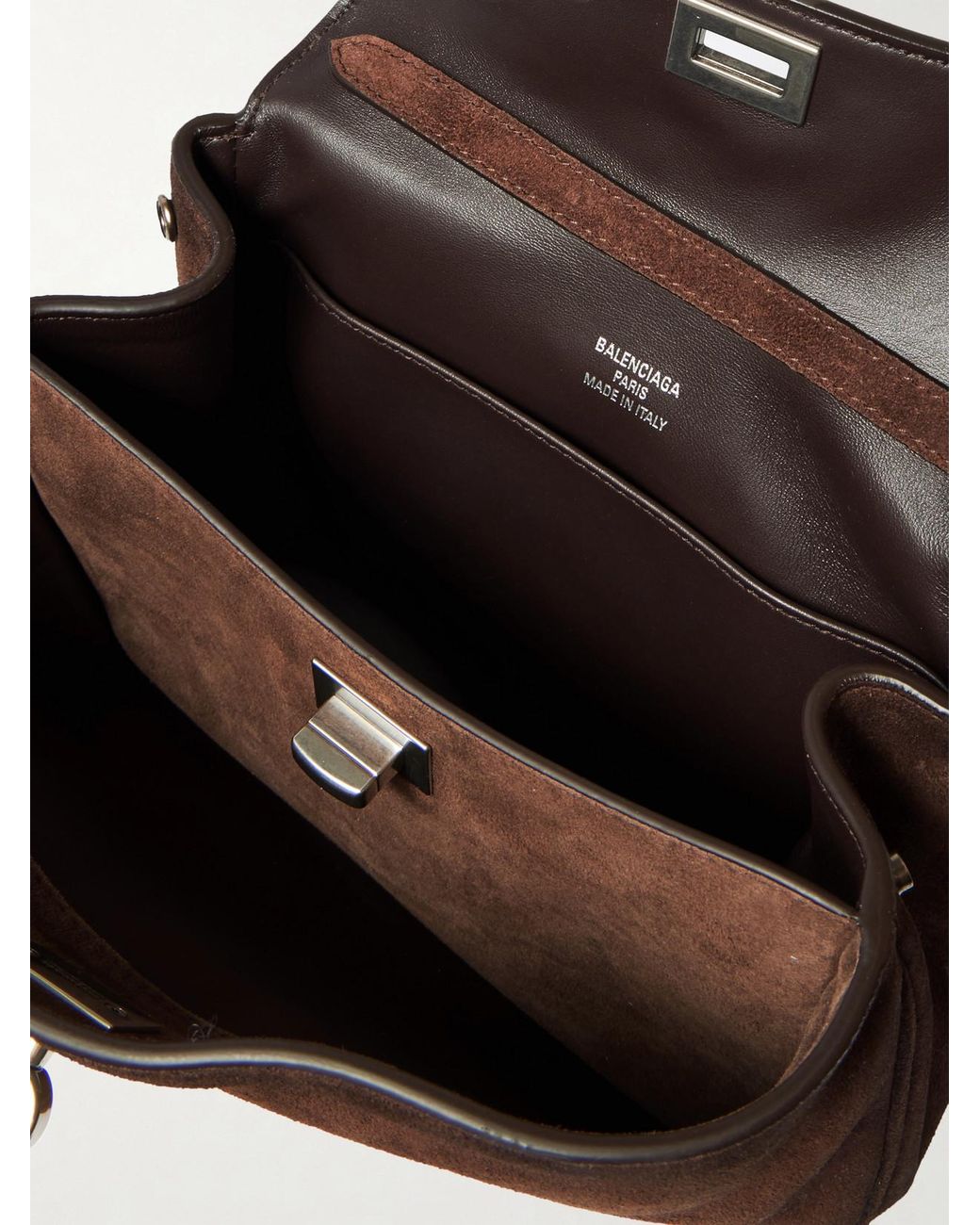 Balenciaga Brown Rodeo Mini Suede Shoulder Bag