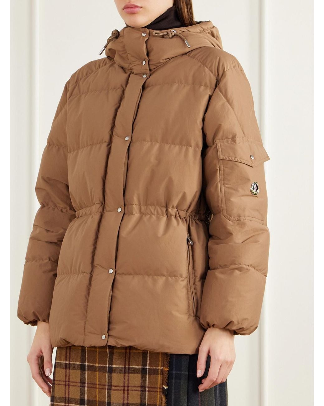 Moncler Brown Himalaya Hooded Quilted Cotton-Blend Shell Down Jacket