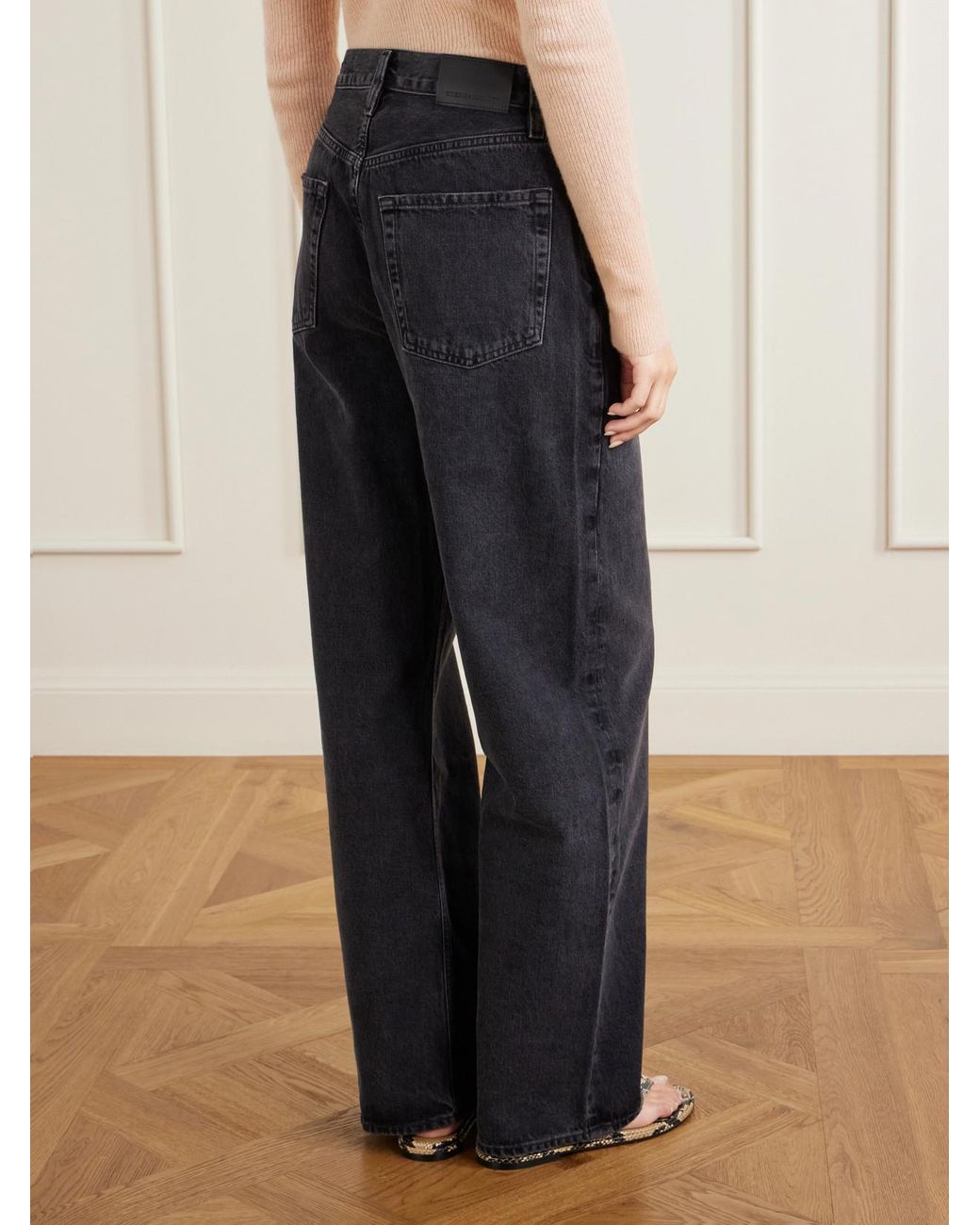 Citizens of Humanity Blue Ayla Mid-Rise Wide-Leg Jeans