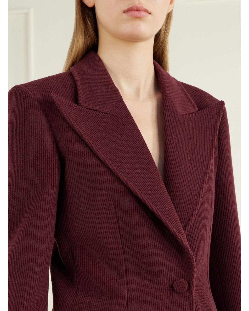 Gabriela Hearst Purple Leiva Cashmere And Wool-Blend Blazer