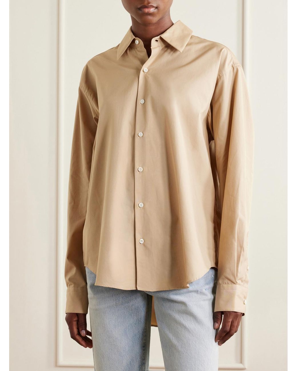 Comme Si Natural Cotton-Poplin Shirt
