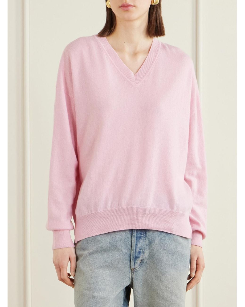 &Daughter Pink Tahra Cashmere And Cotton-Blend Sweater