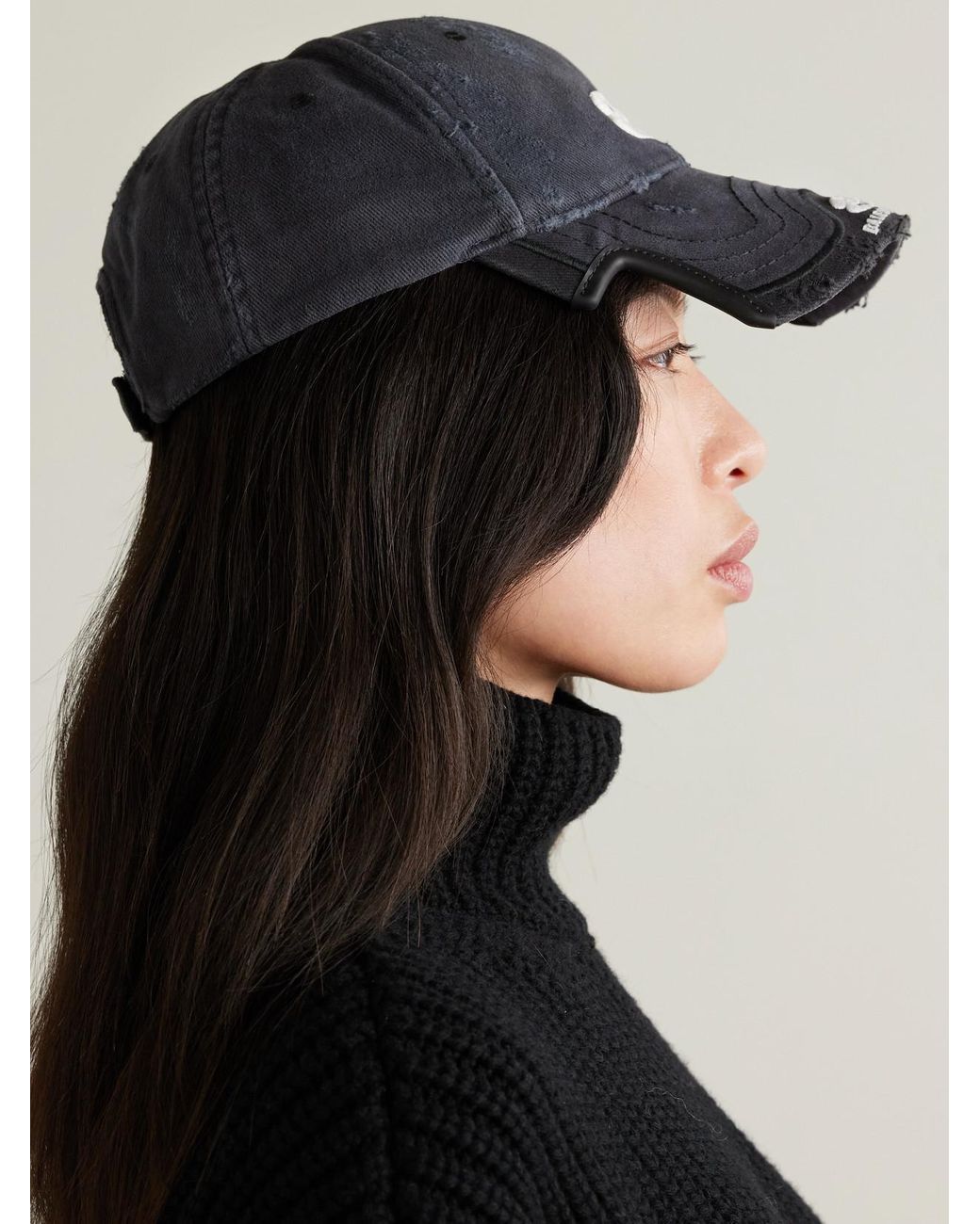 Balenciaga Double Unity Distressed Embroidered Cotton-Drill