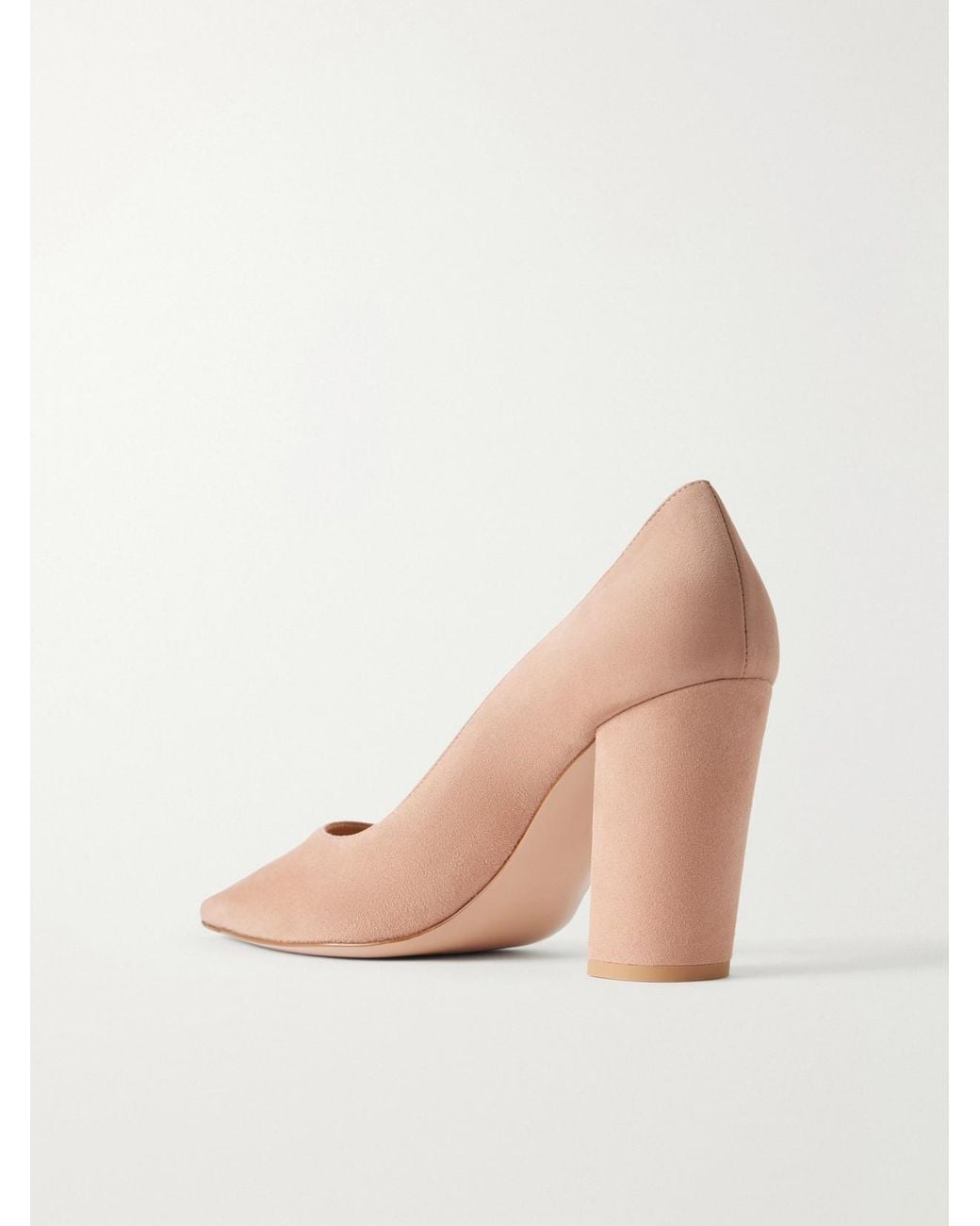 Gianvito Rossi Natural Piper 85 Suede Pumps