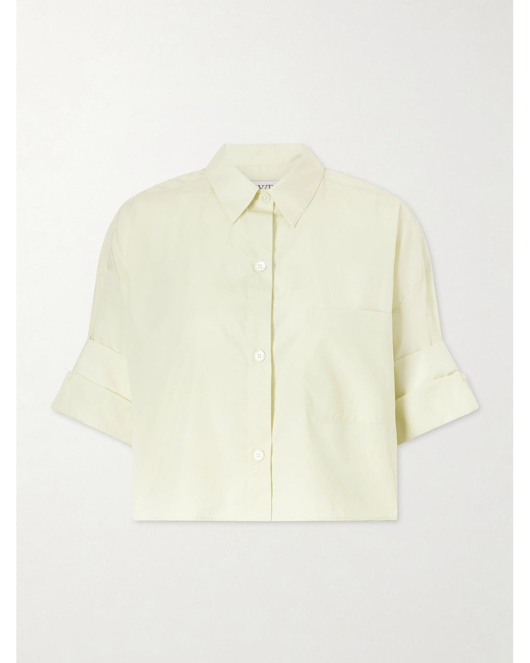 Twp Natural Next Ex Cropped Cotton Shirt