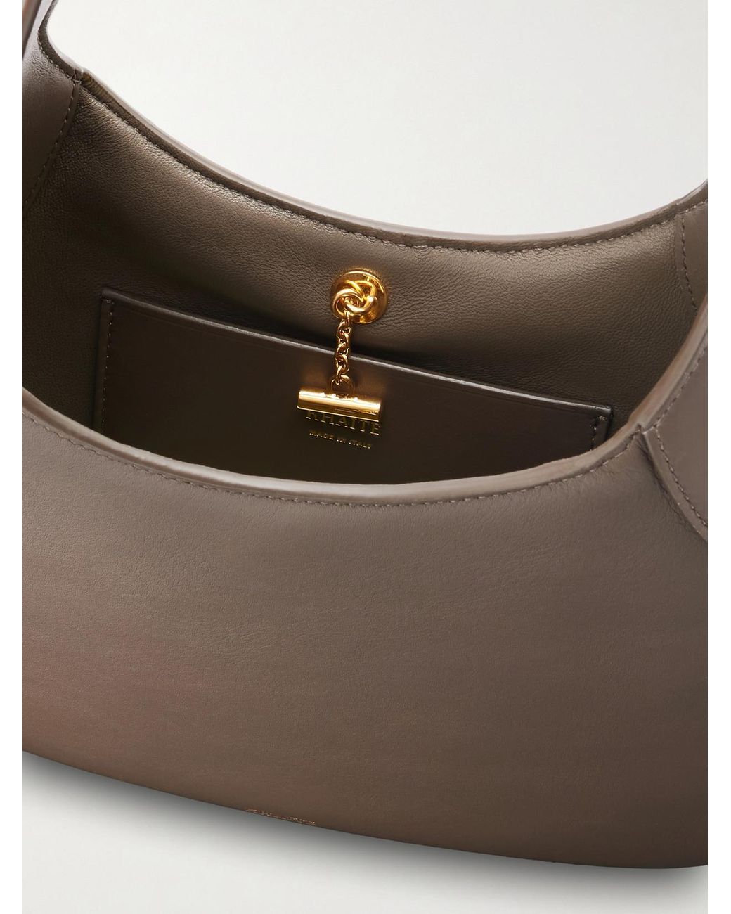 Khaite Natural Joan Small Leather Shoulder Bag