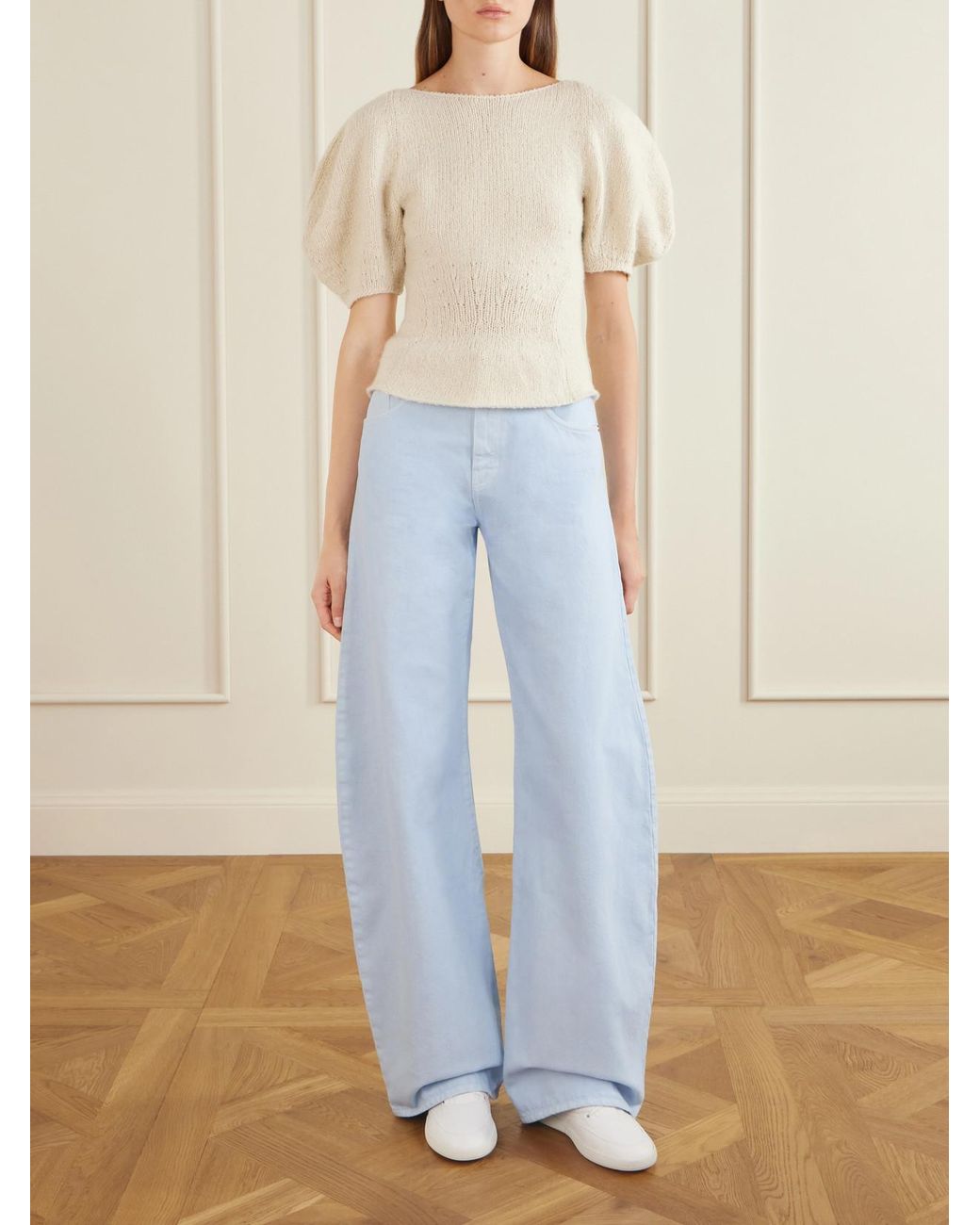 Gabriela Hearst Blue Amoret Mid-Rise Wide-Leg Jeans