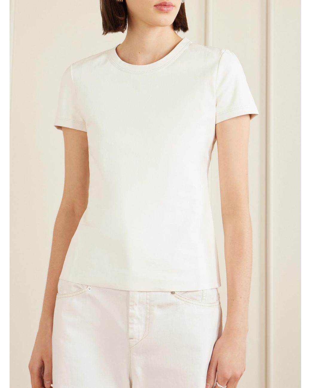 Stouls White Leather T-Shirt