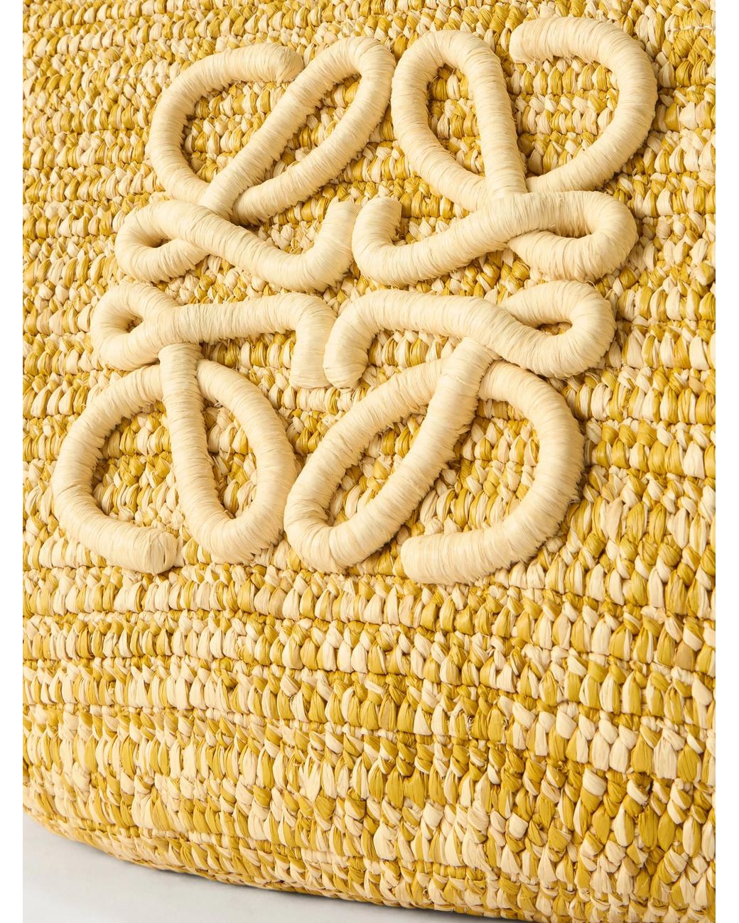Loewe Metallic Paula's Ibiza Eclipse Basket Medium Leather-Trimmed Raffia Tote