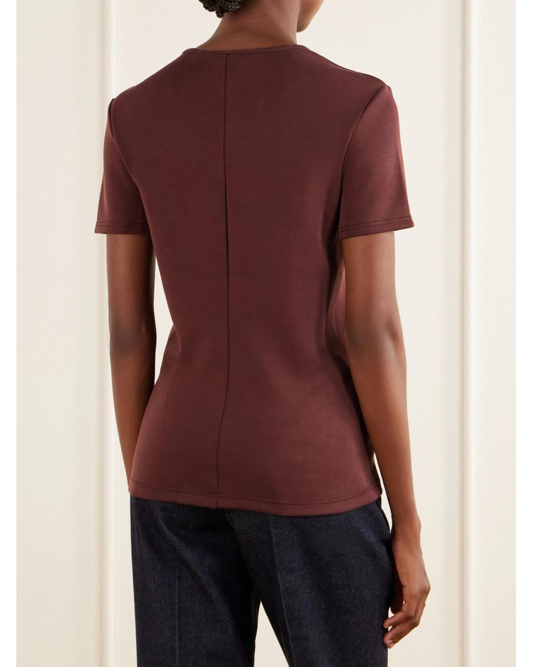Tibi Red Jersey T-Shirt