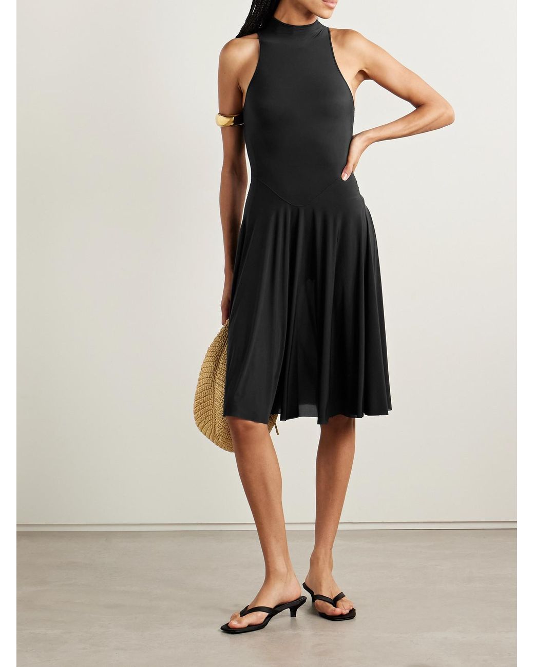 skims milky sheer high neck midi dress Milky Sheer High Neck Midi Dress