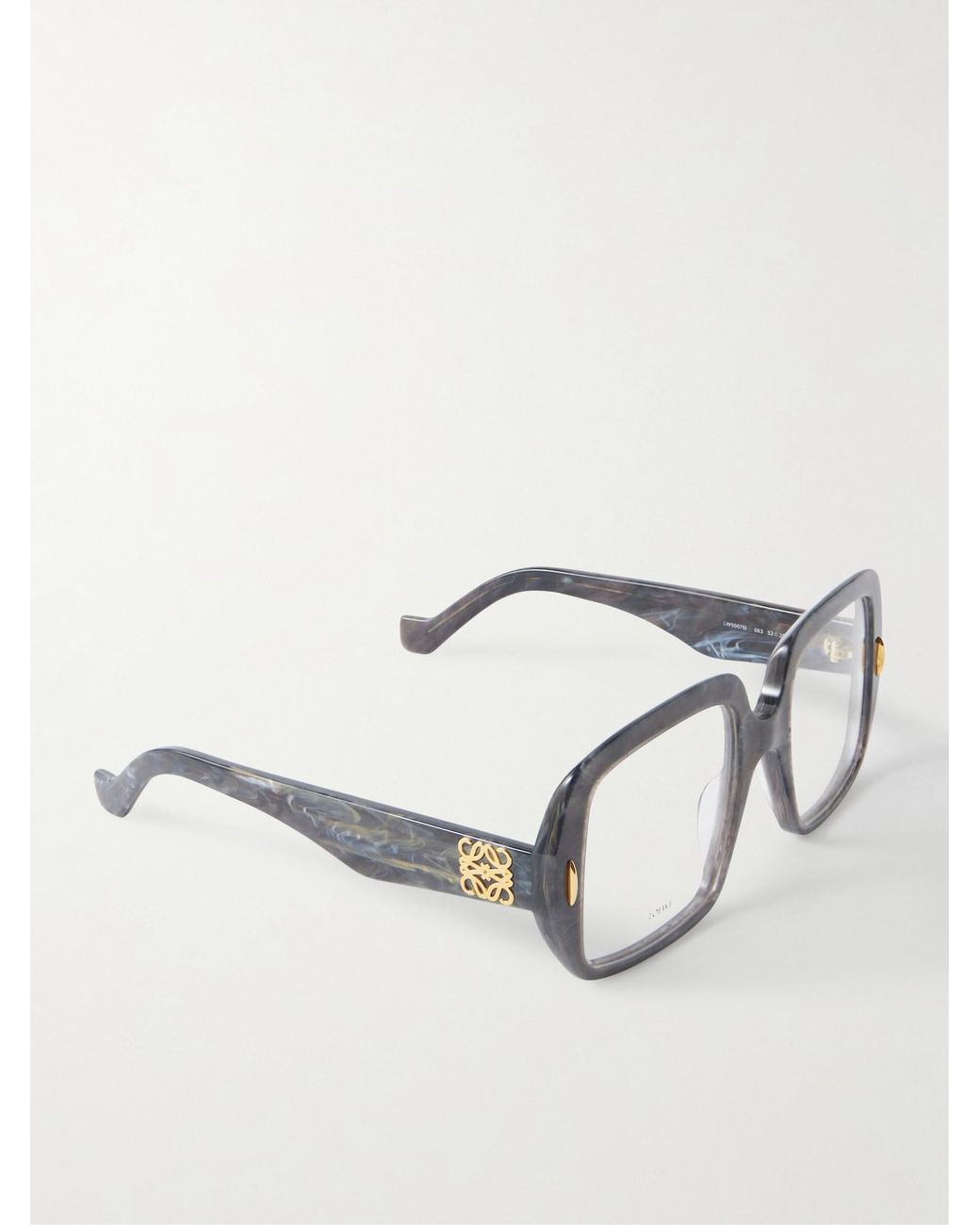 Loewe Black Anagram Square-Frame Acetate Optical Glasses
