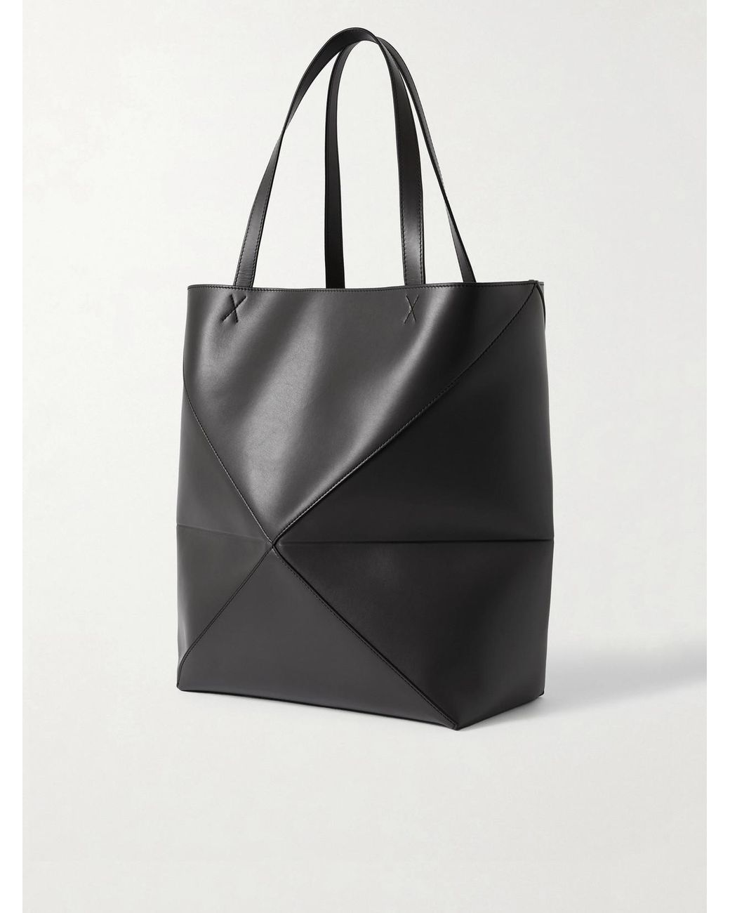 Loewe Black Puzzle Fold Convertible Large Leather Tote