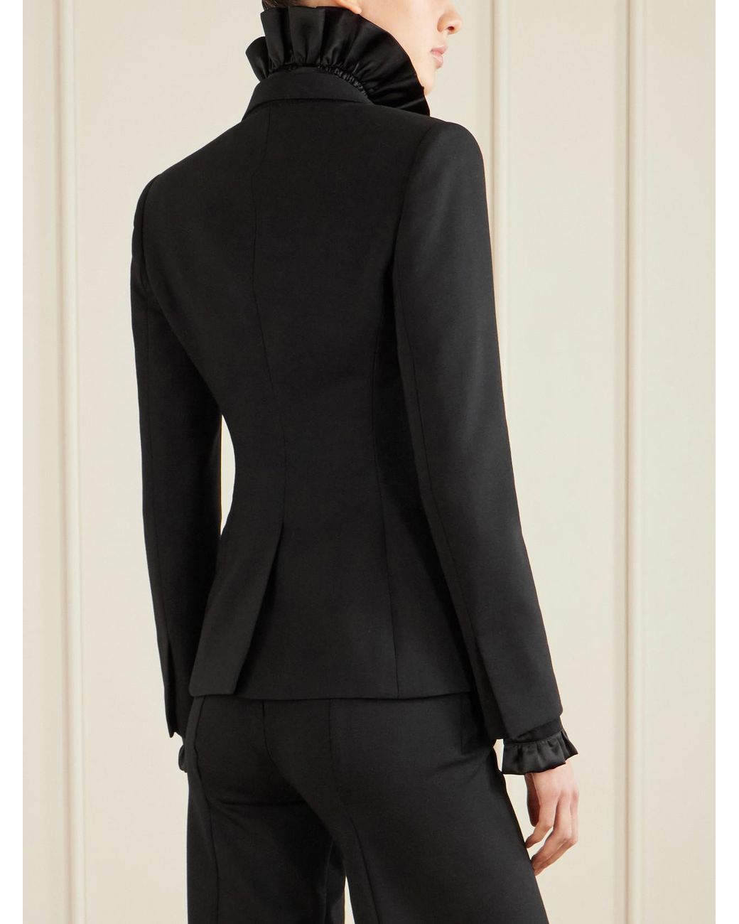 Gucci Black Wool-Blend Blazer