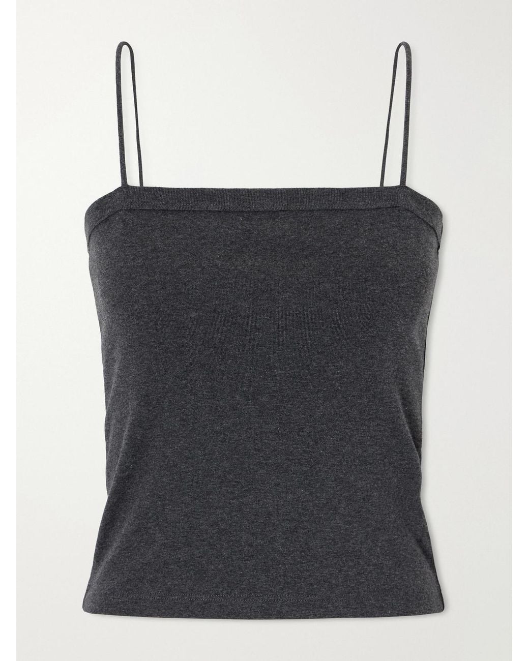 St. Agni Black Organic Cotton-Jersey Tank