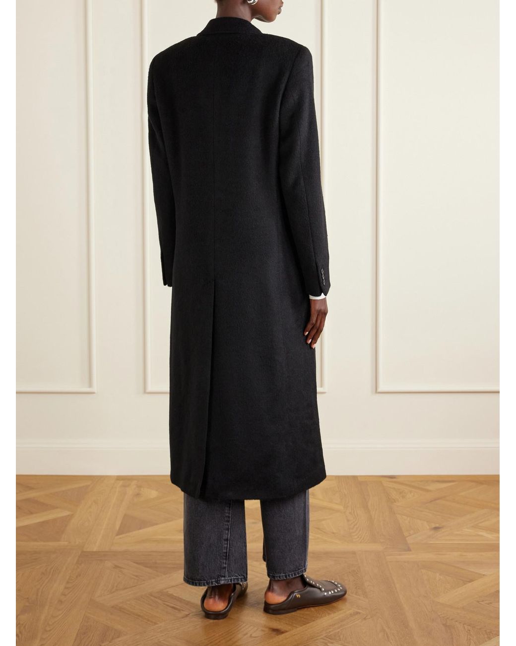 Our Legacy Black Manta Mohair-Blend Coat