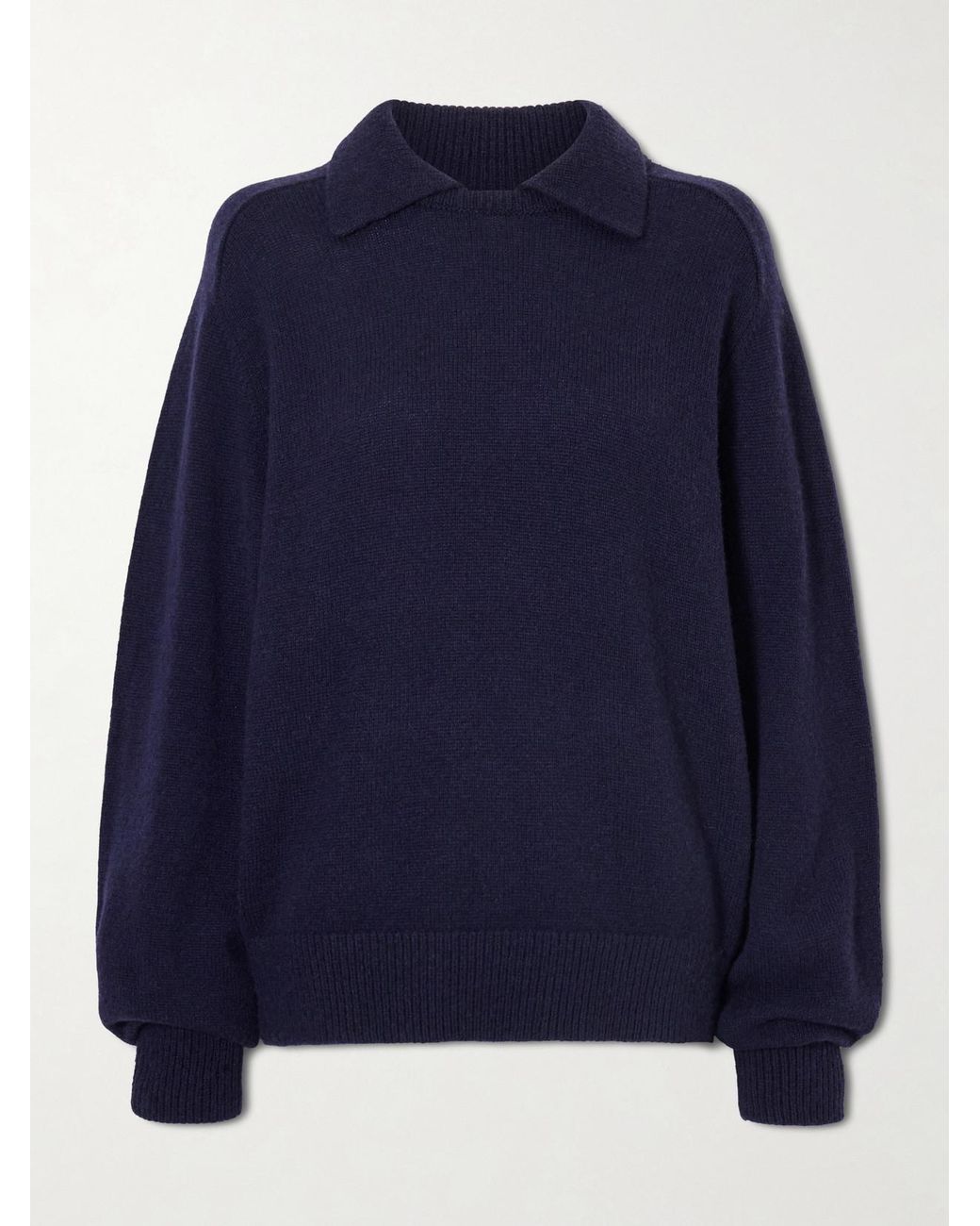 Khaite Blue Jackson Wool And Cashmere Sweater