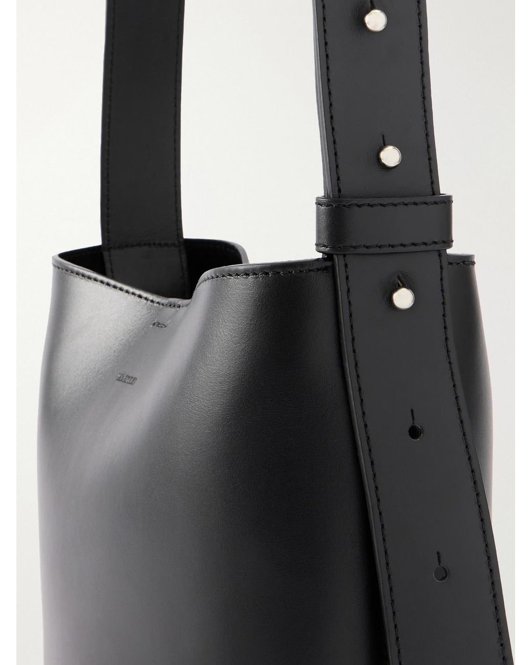 LIE STUDIO White Paula Leather Tote
