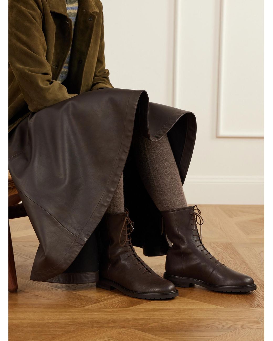 LEGRES Brown 08 Leather Ankle Boots