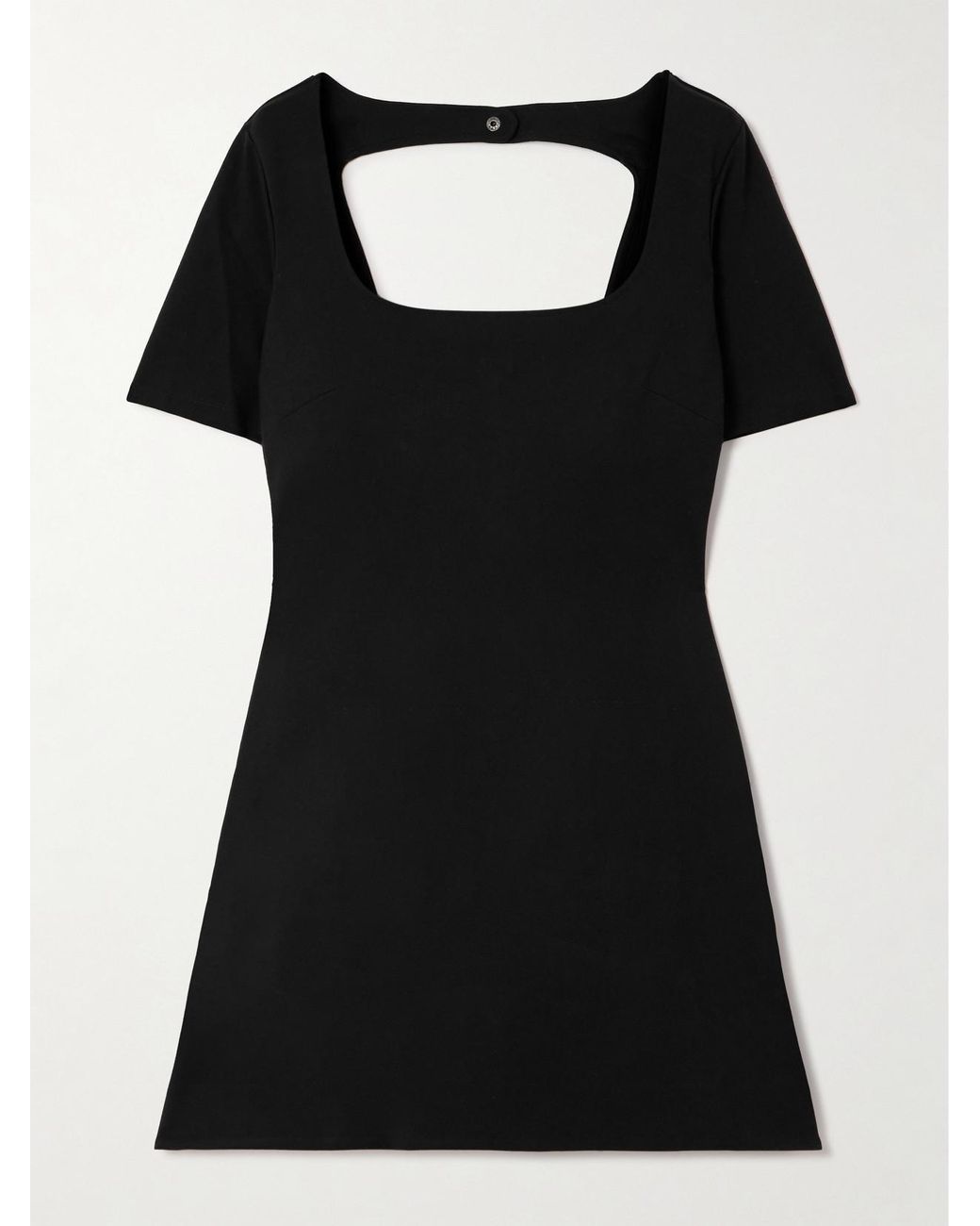 STAUD Stern Open-Back Stretch-Ponte Mini Dress in Black | Lyst