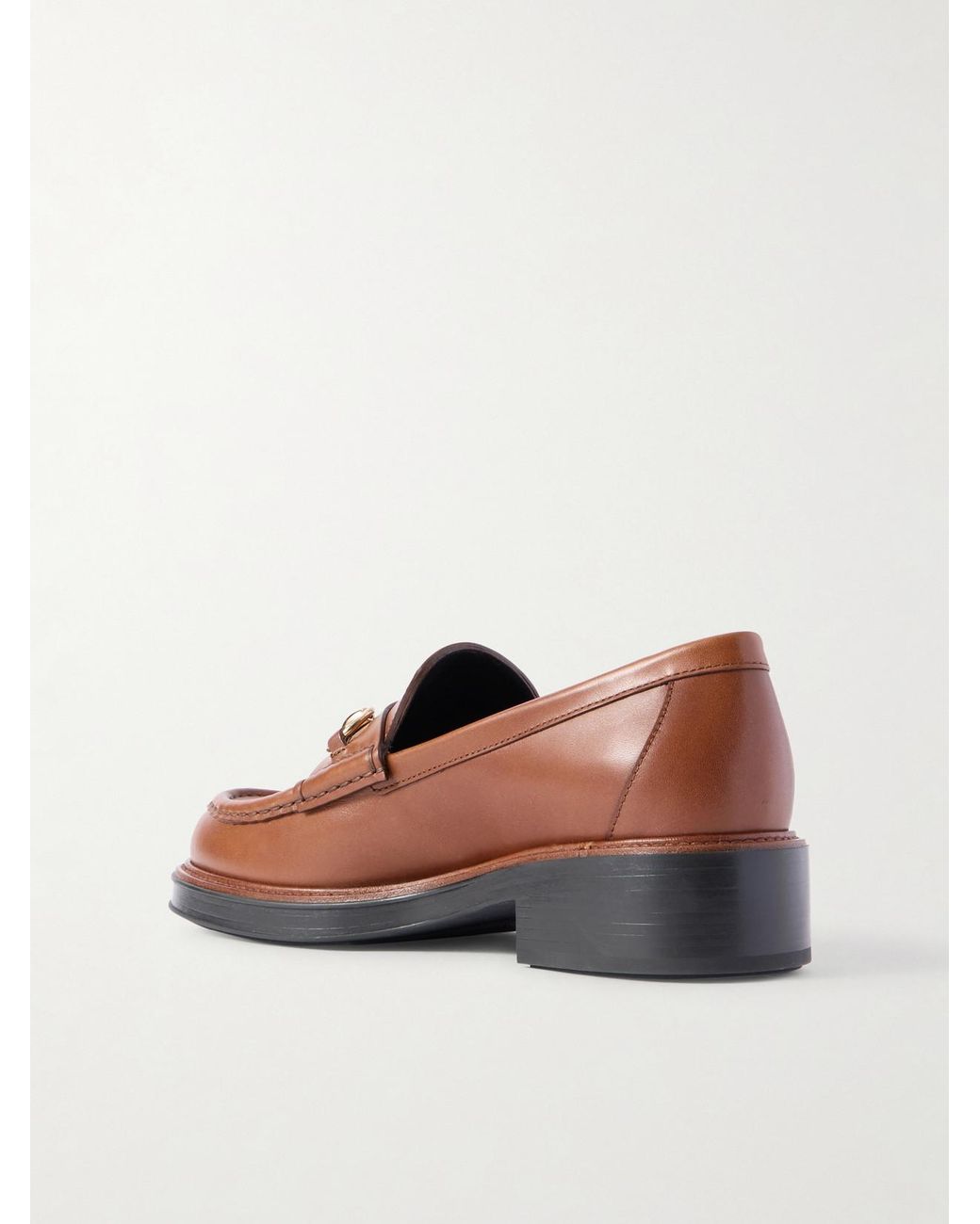 Gucci Brown Horsebit-Detailed Leather Loafers
