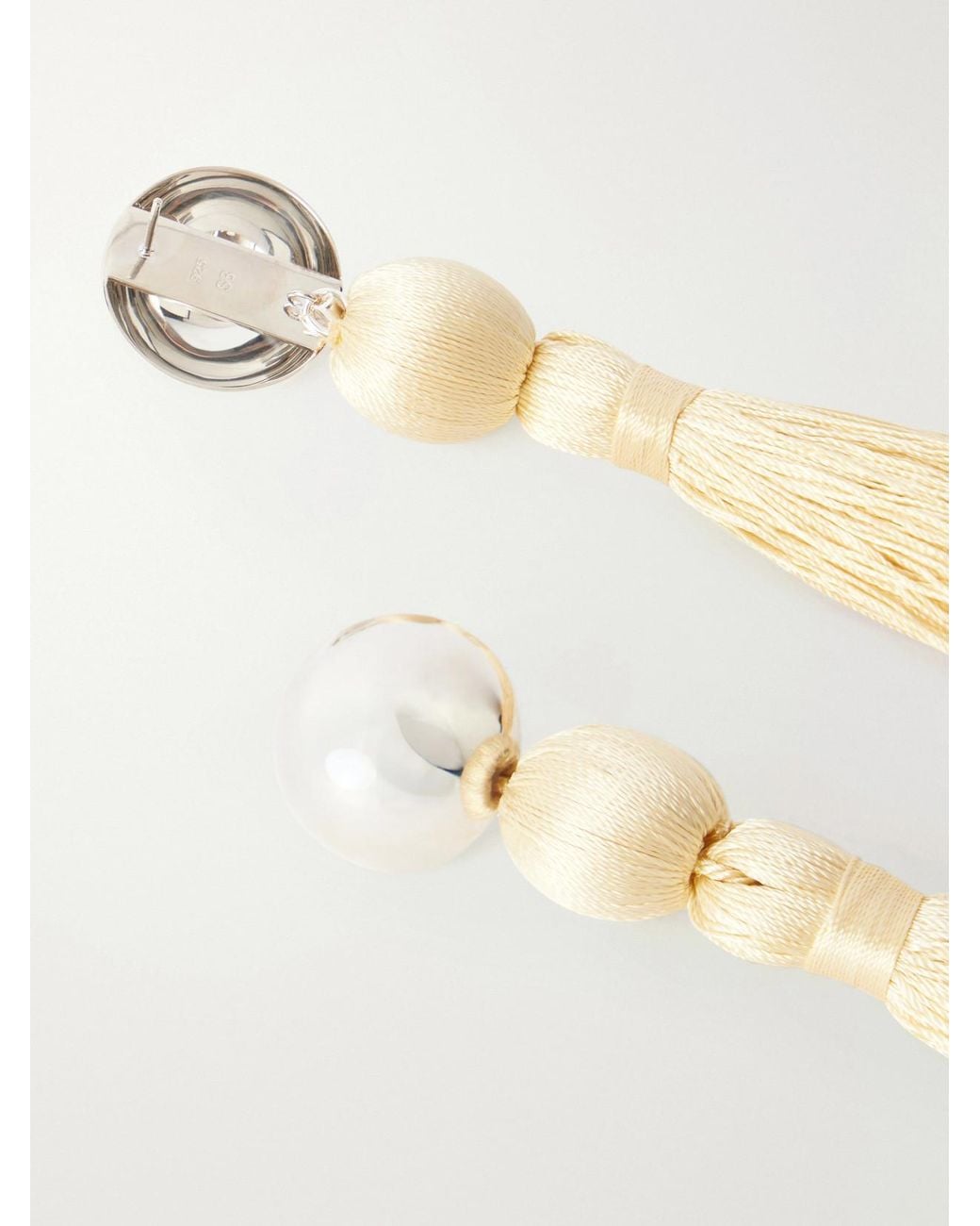 Sophie Buhai White Venetian Tasseled Sterling Earrings