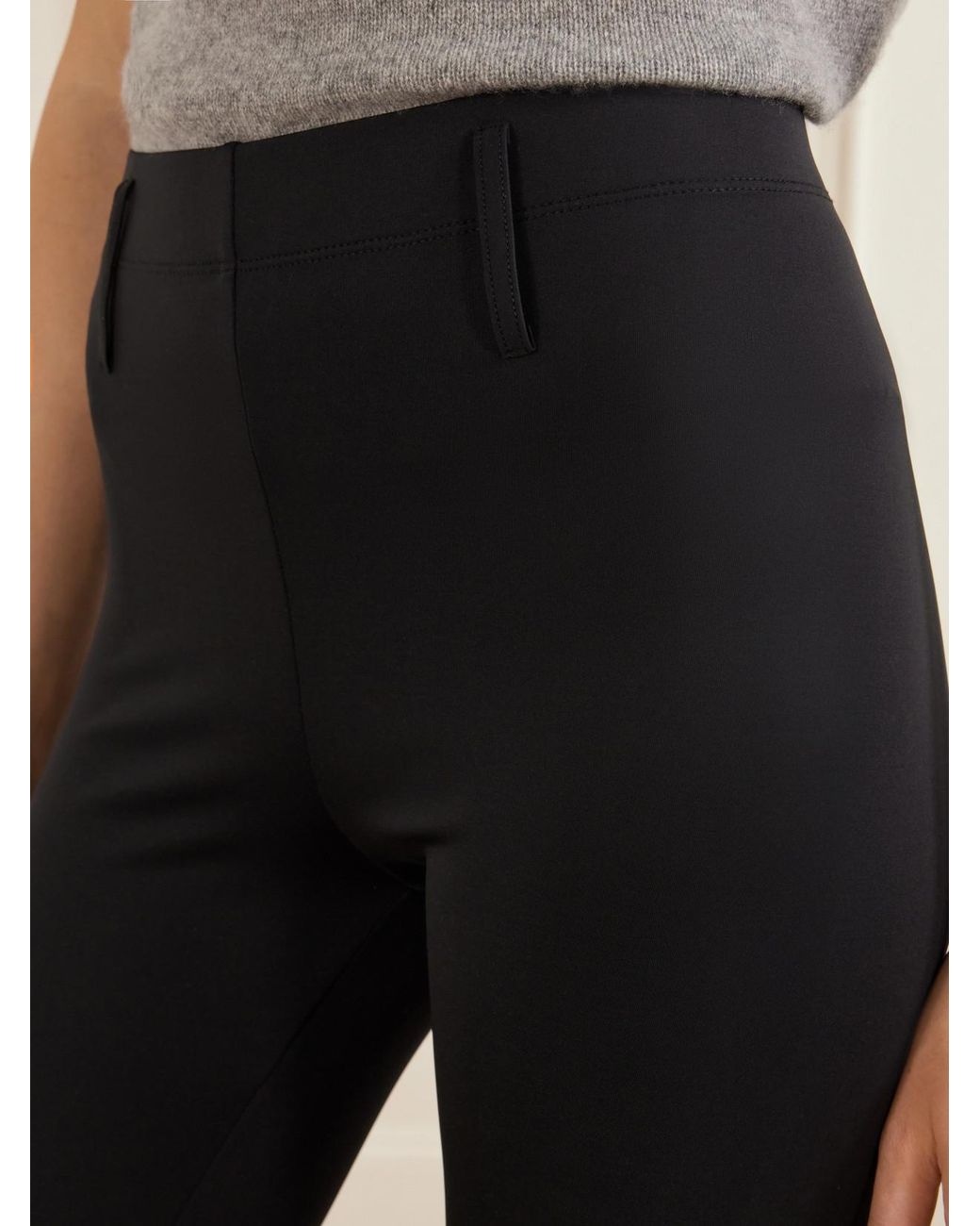 Maria McManus Black Stretch-Knit Capri Leggings
