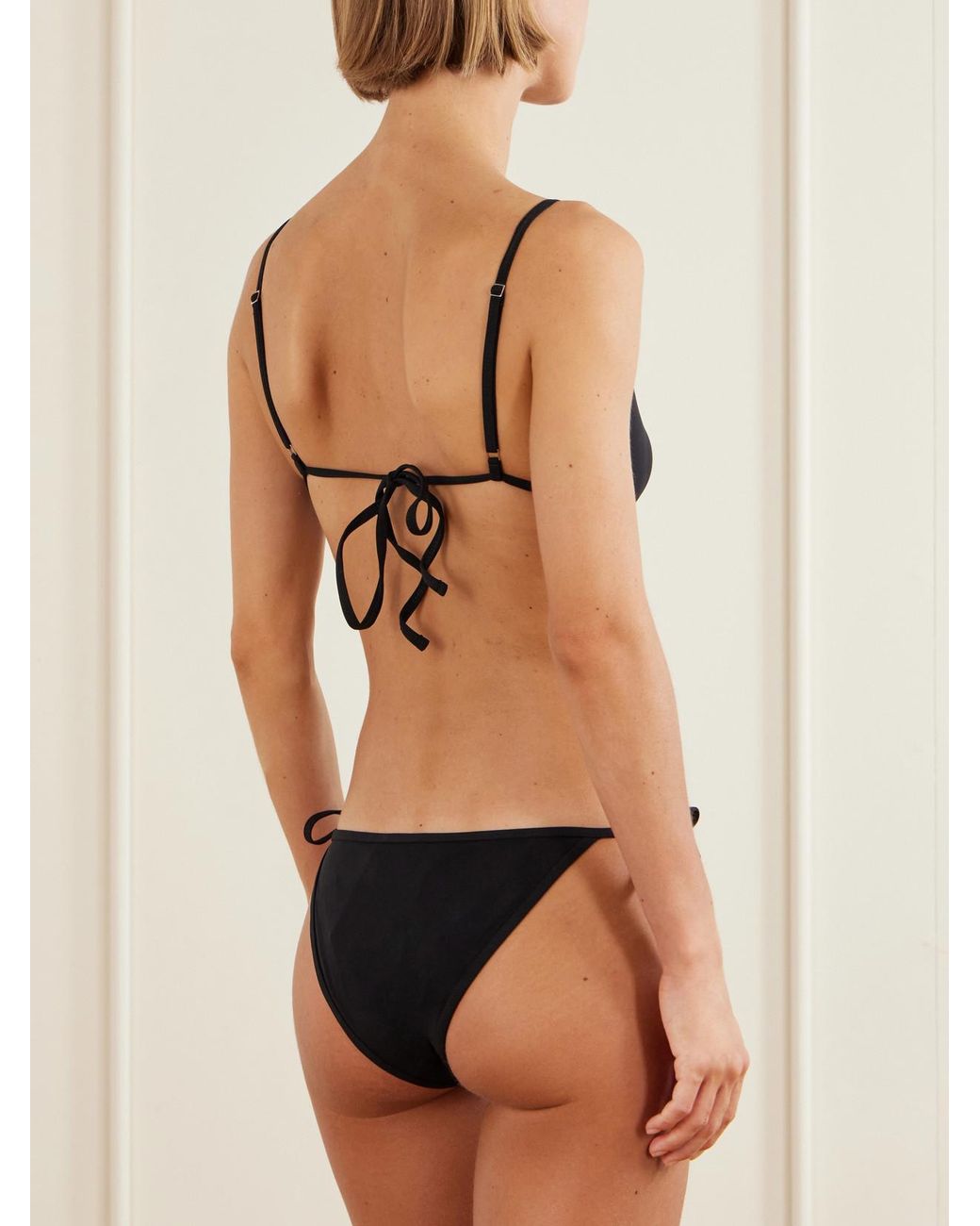 Totême Black Scoop Triangle Bikini Top