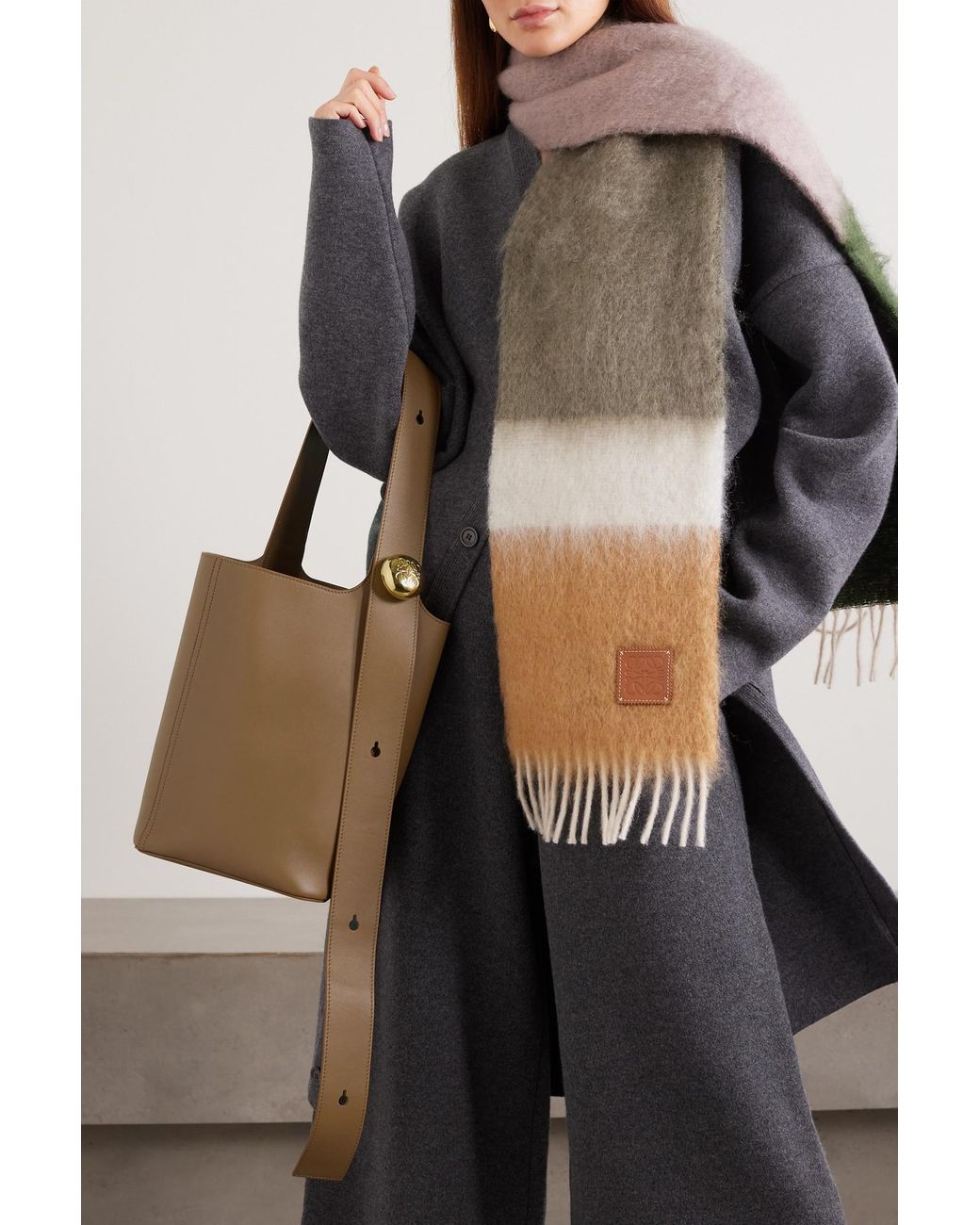 Loewe scarf best sale bucket bag