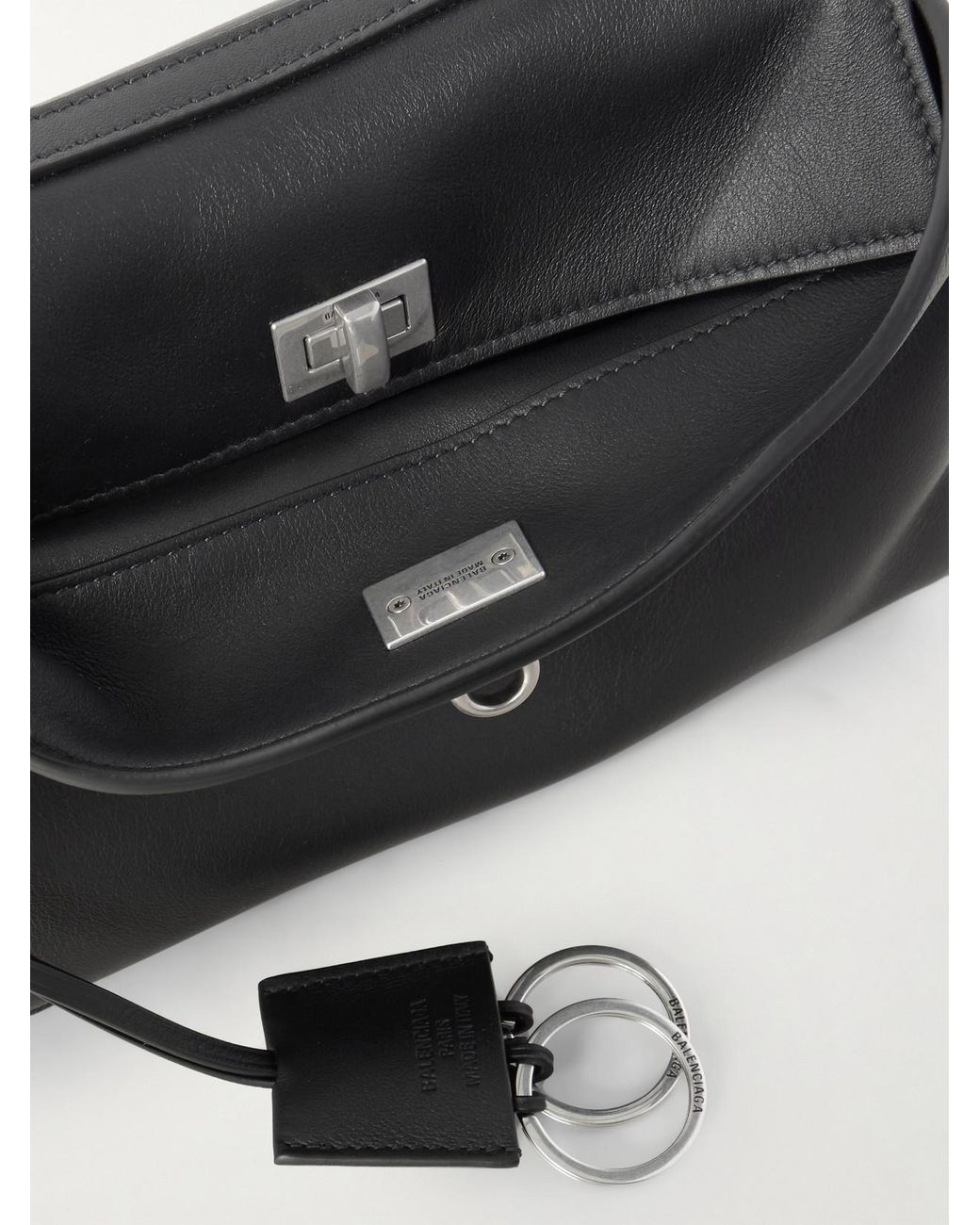 Balenciaga Black Rodeo Mini Leather Top Handle Bag