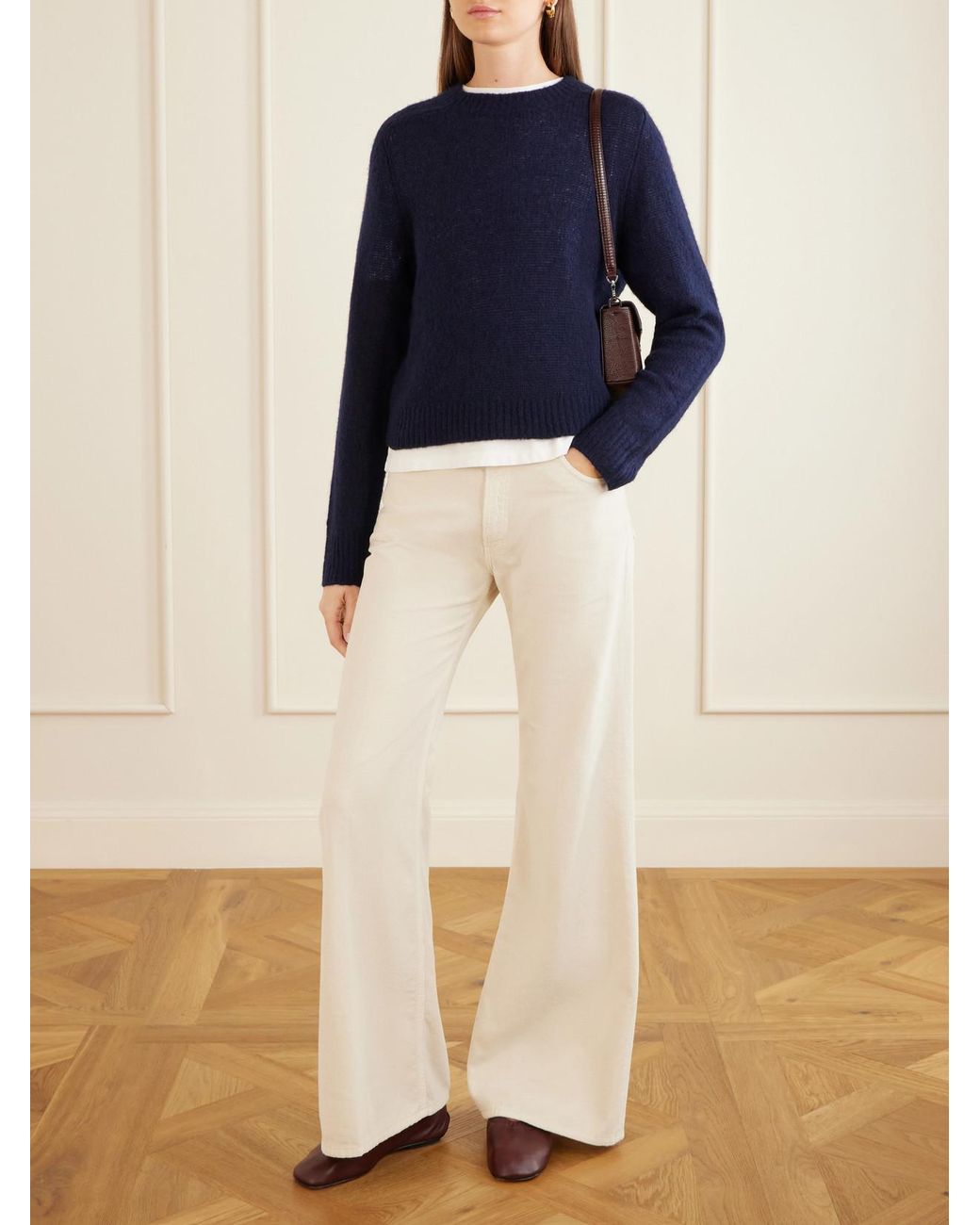 Lisa Yang Blue Solene Cashmere And Silk-Blend Sweater