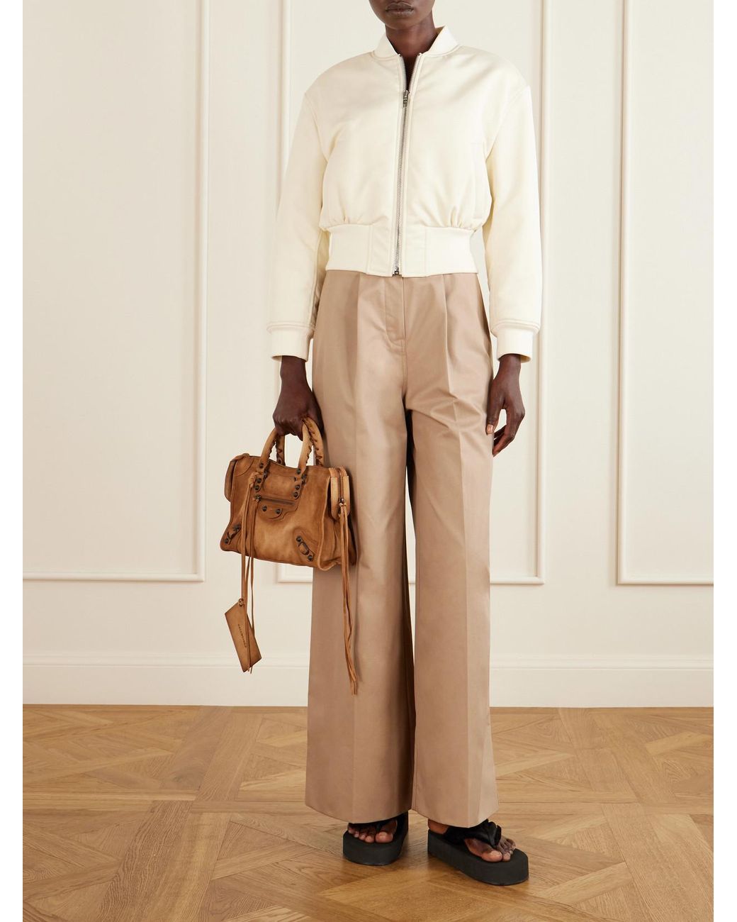 Balenciaga Brown Le City Small Suede Shoulder Bag
