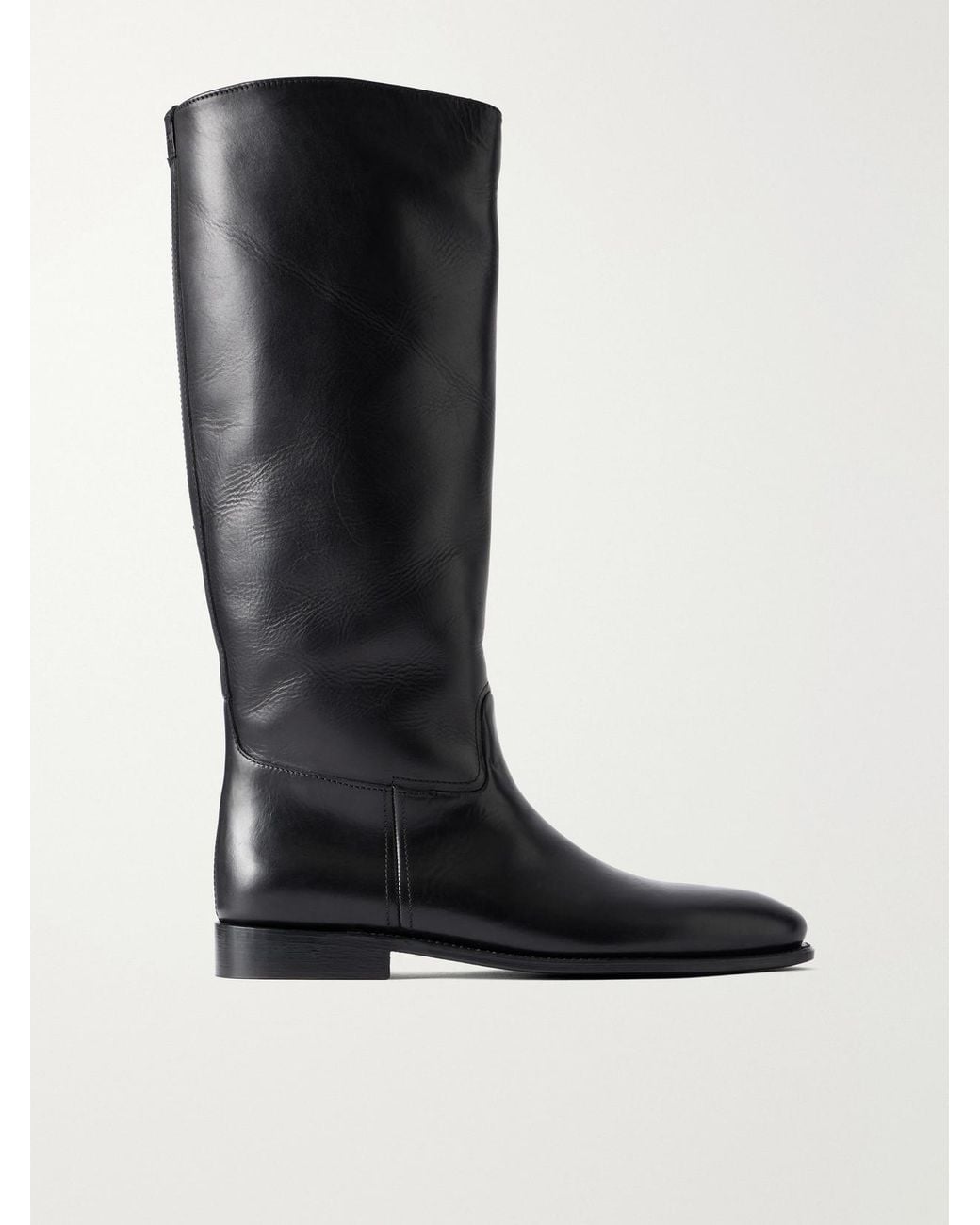 Polo Ralph Lauren Black Leather Knee Boots