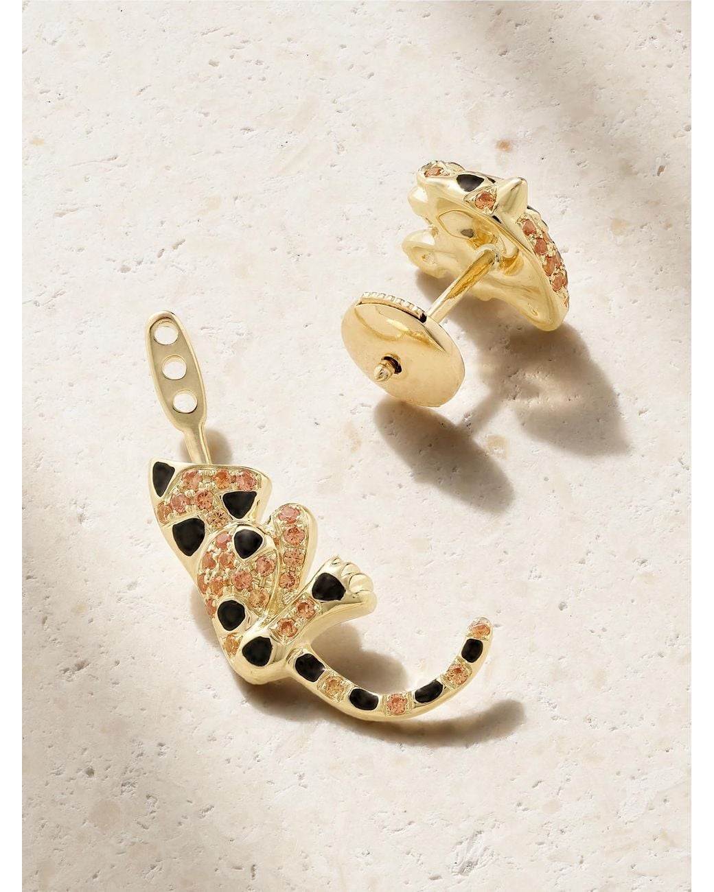 Yvonne Léon Natural 9-Karat And Enamel Multi-Stone Single Earring